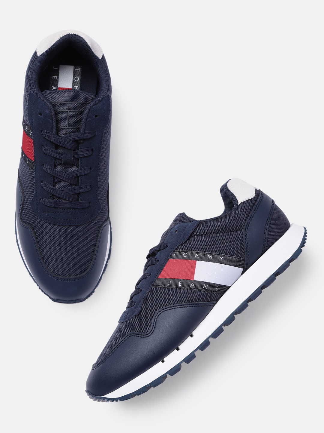 

Tommy Hilfiger Men Navy Blue Solid Sneakers