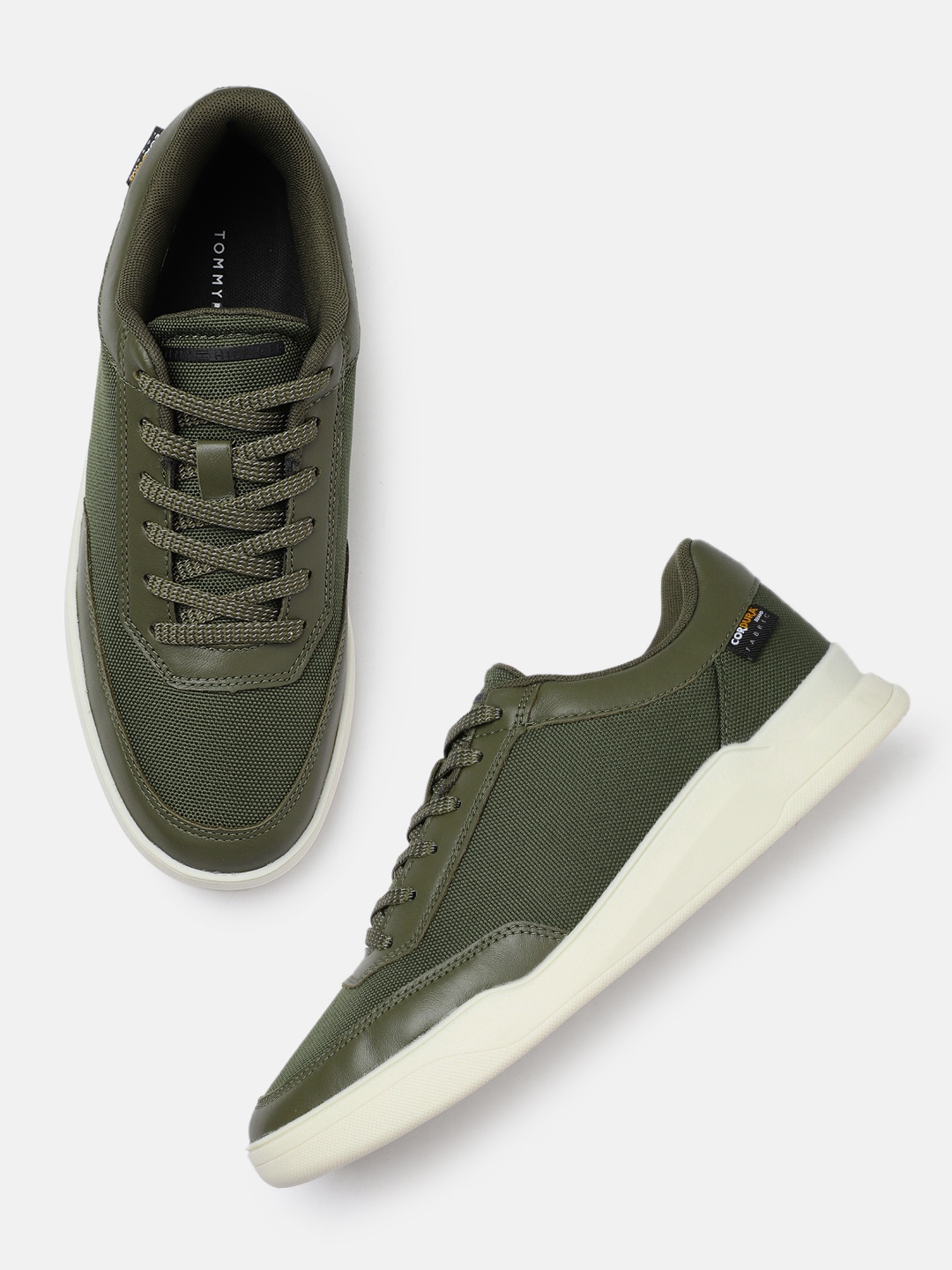 

Tommy Hilfiger Men Olive Green CORDURA Sneakers