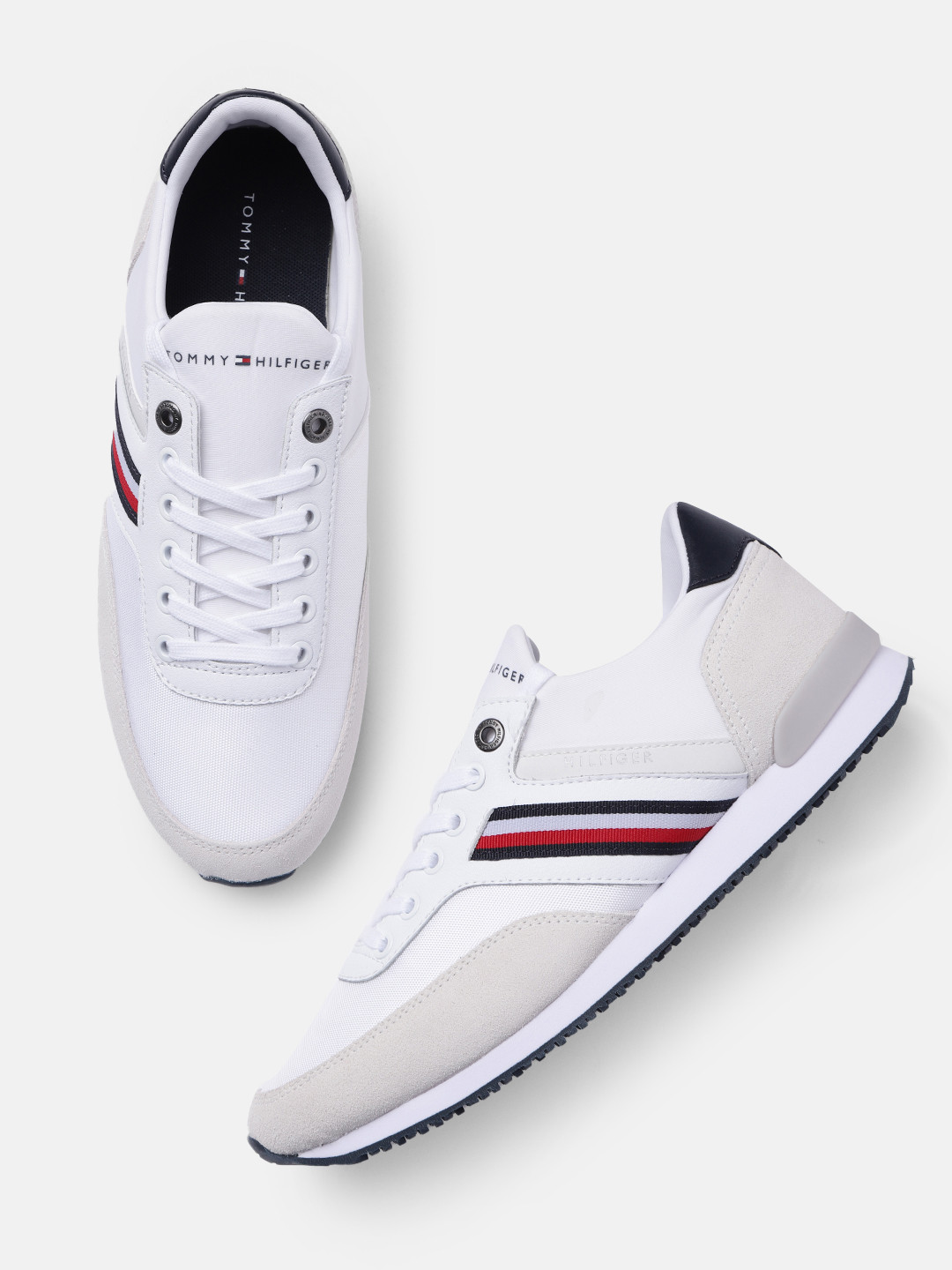 

Tommy Hilfiger Men White Solid Sneakers