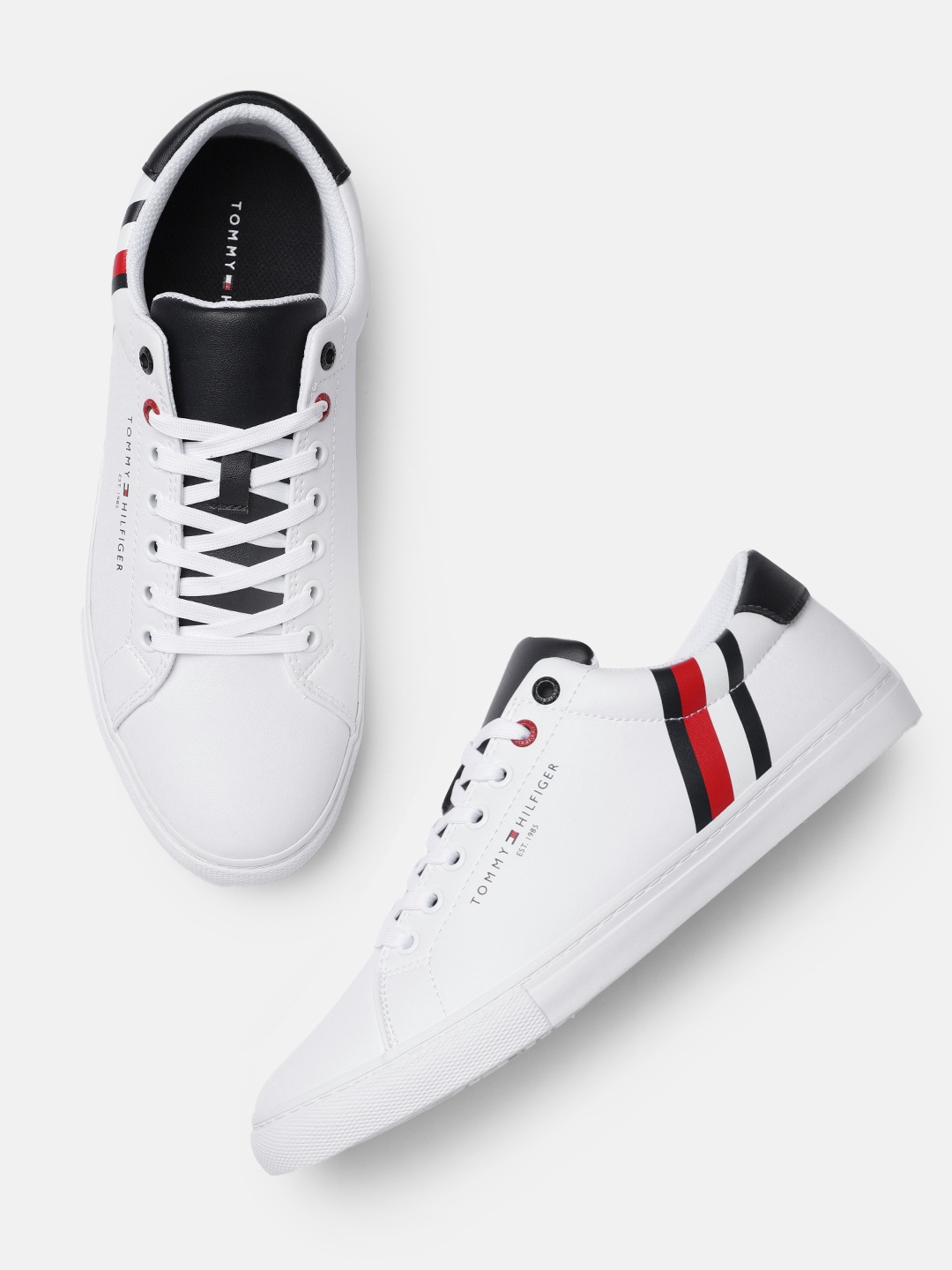 

Tommy Hilfiger Men White Solid Sneakers