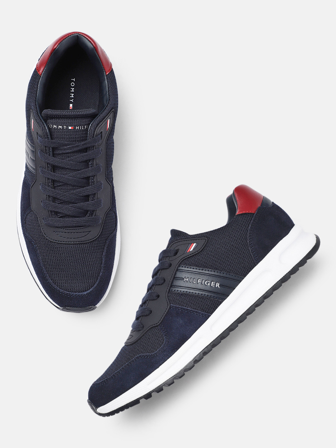 

Tommy Hilfiger Men Navy Blue MODERN MIX RUNNER Textured Sneakers