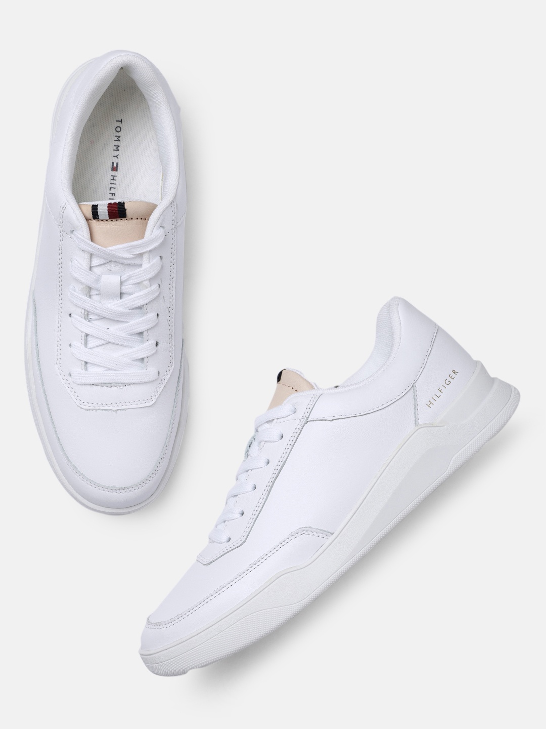

Tommy Hilfiger Men White VACHETTA Leather Sneakers
