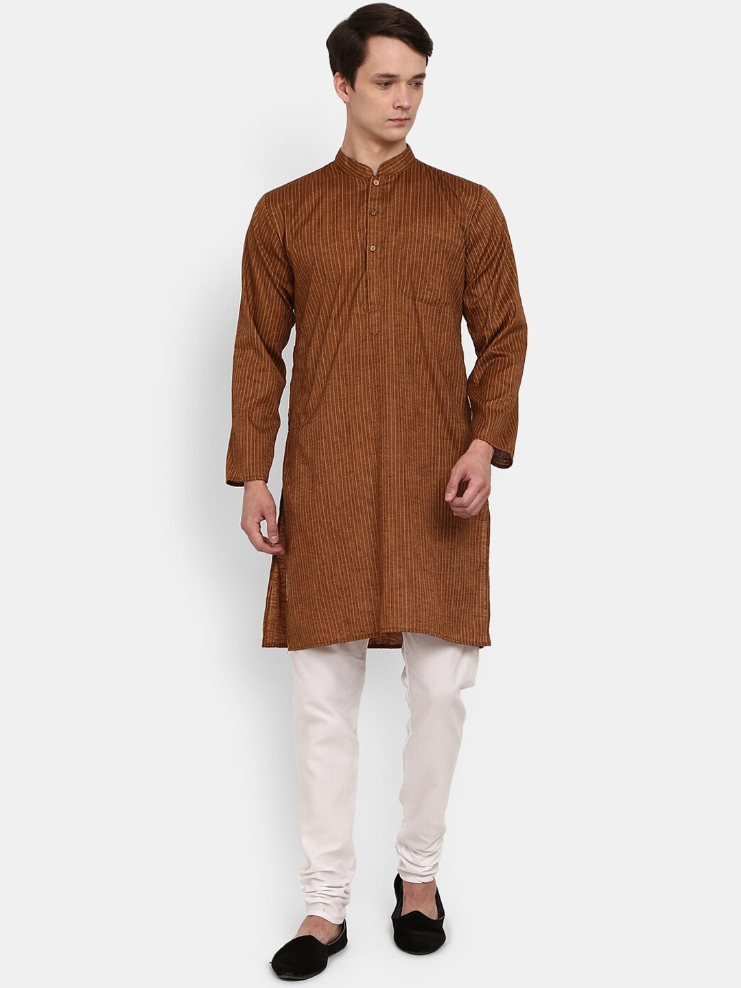 

V-Mart Men Brown Pure Cotton Kurta with Churidar