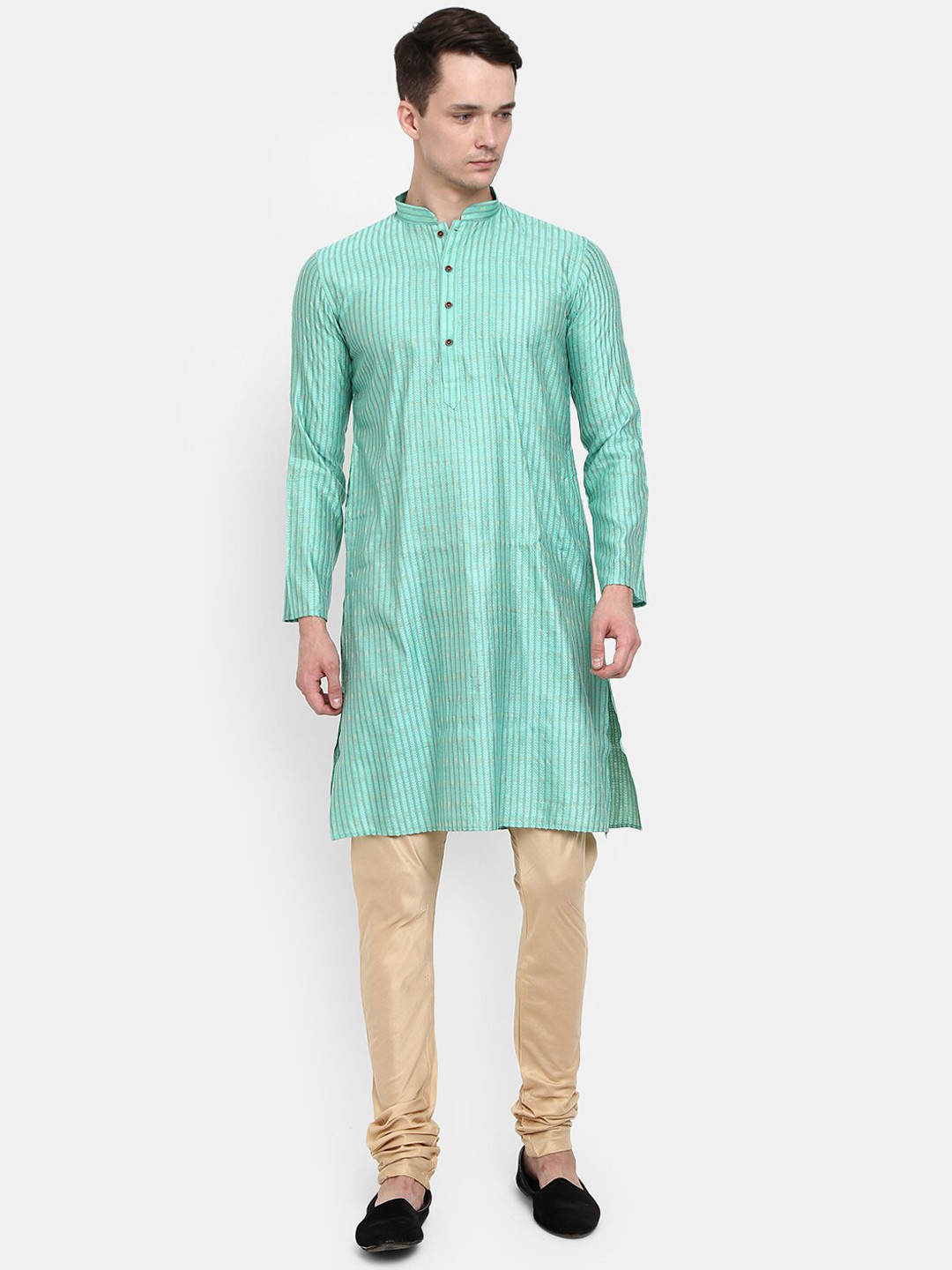 

V-Mart Men Green Pure Cotton Kurta with Churidar