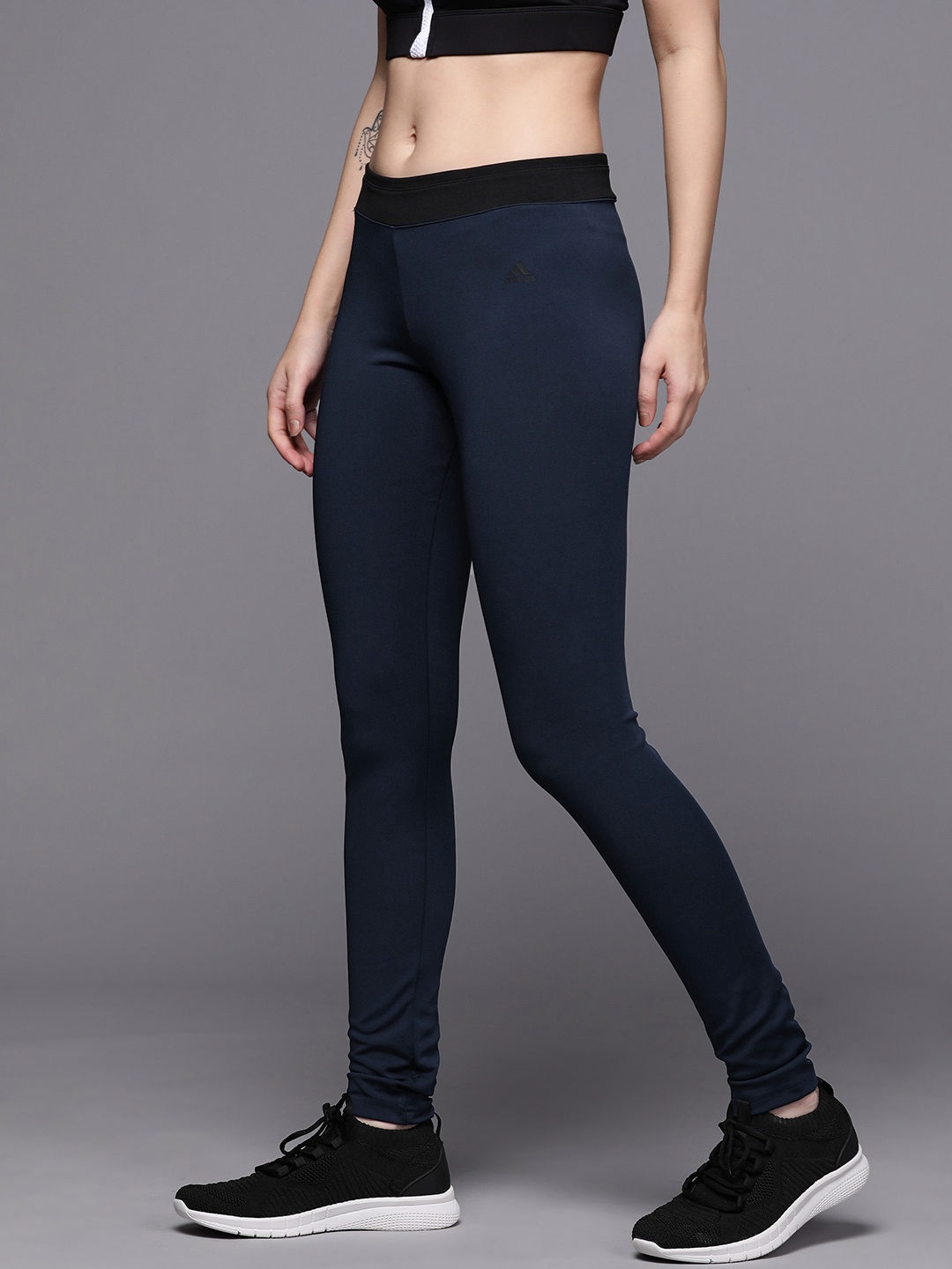 

ADIDAS Women Navy Blue Solid Training Tights