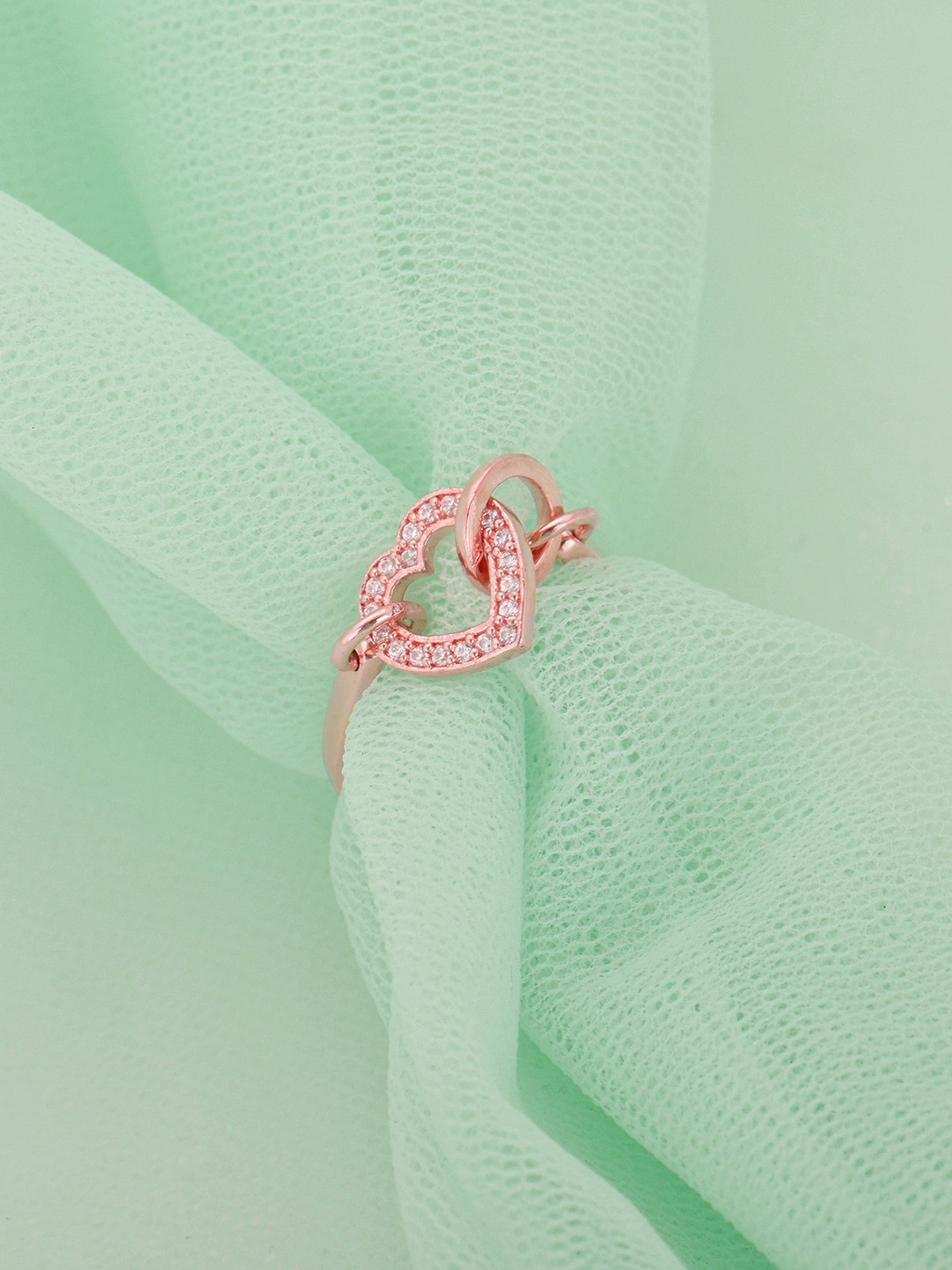 

GIVA 925 Sterling Silver Rose Gold Plated Falling In Love Ring