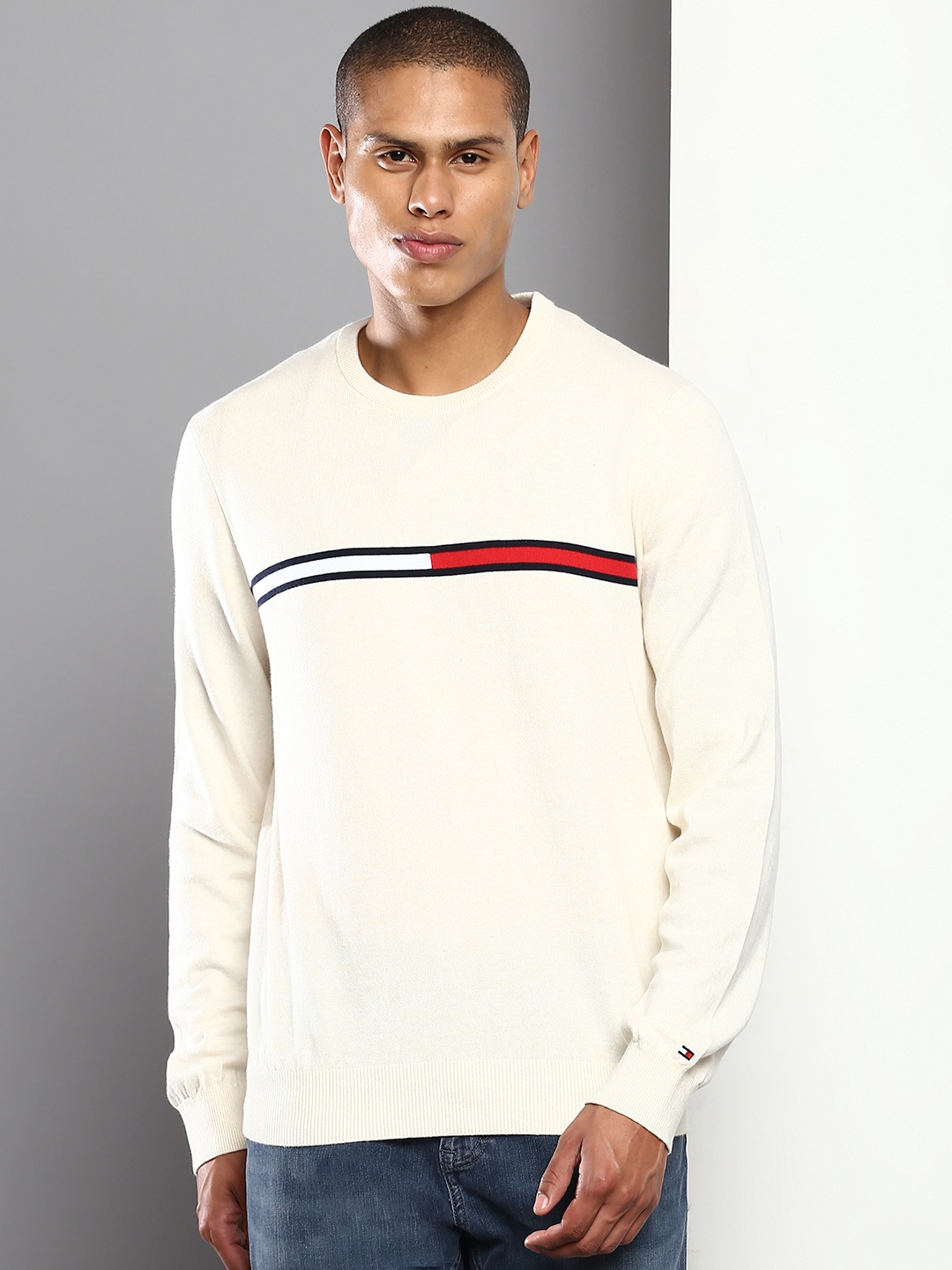 

Tommy Hilfiger Men Printed Pullover, White