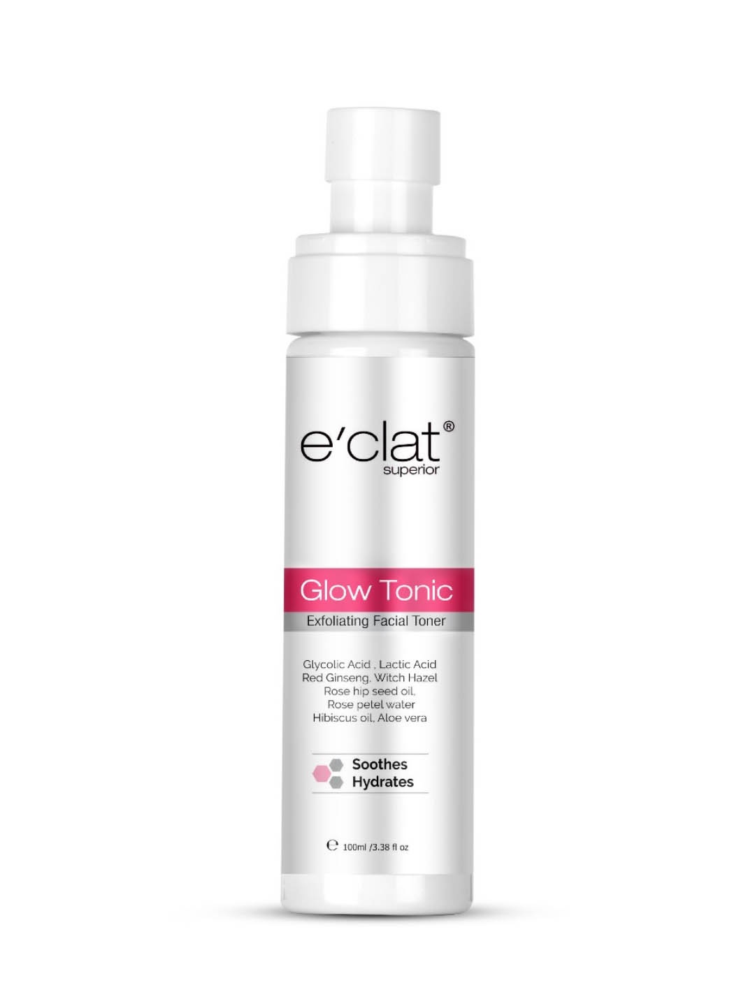 

e'clat superior Glow Tonic Exfoliating Facial Toner - 100 ml, White