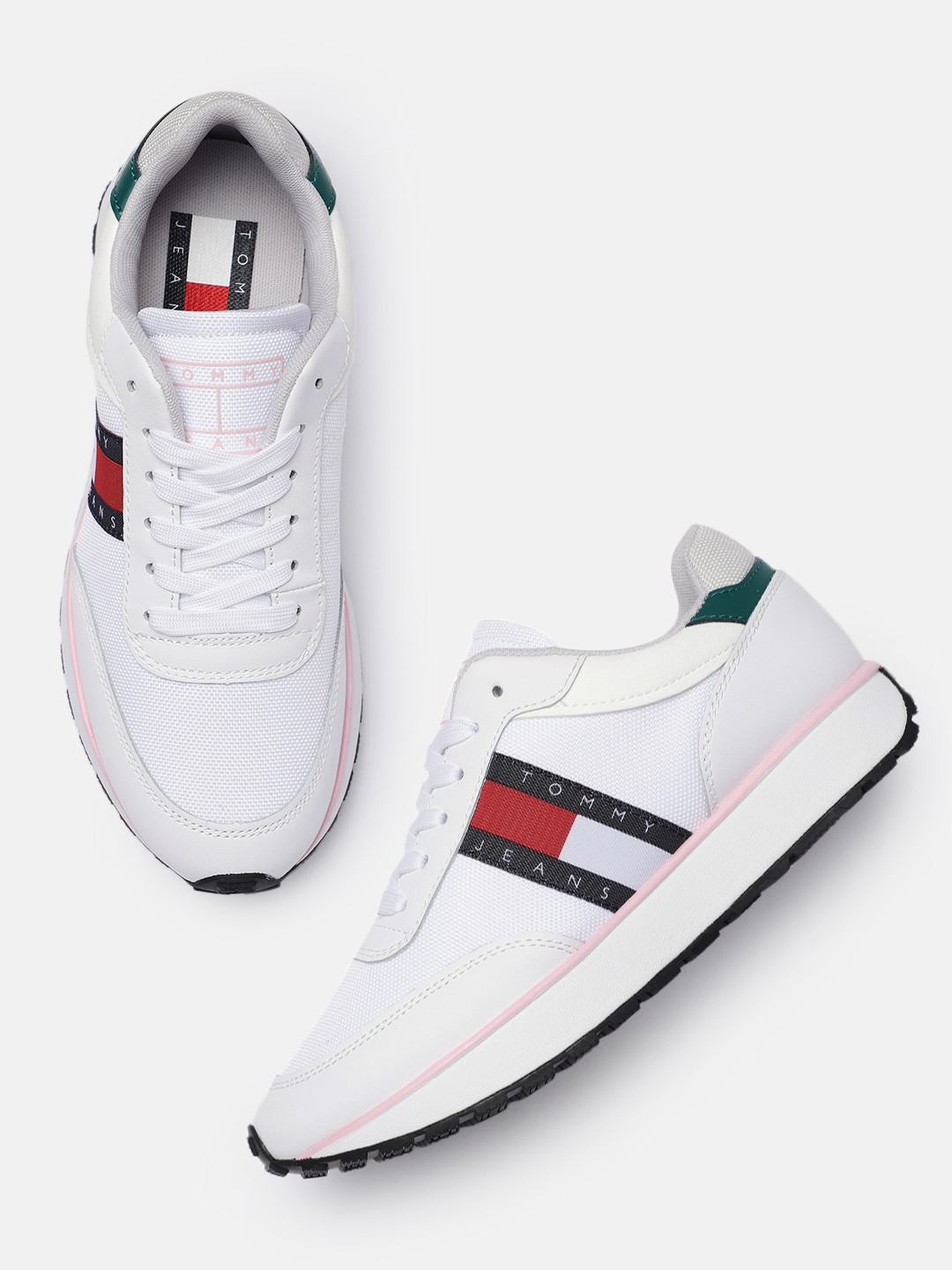 

Tommy Hilfiger Women White Solid Sneakers