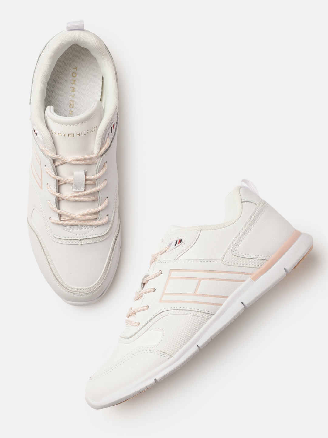 

Tommy Hilfiger Women White Solid Regular Sneakers