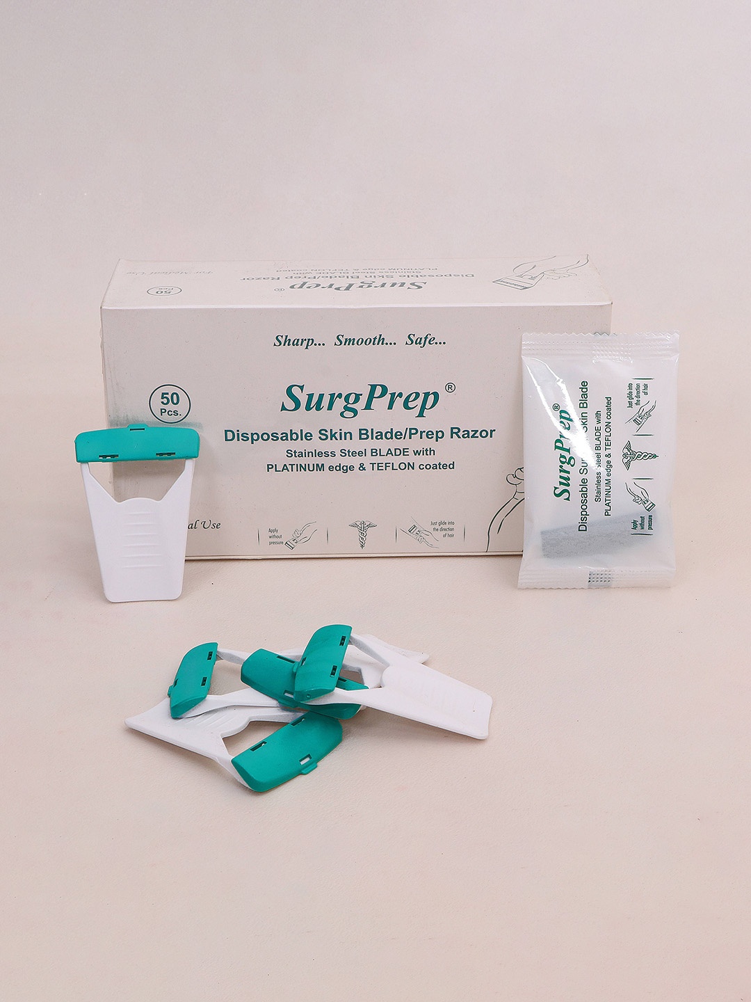 

SurgPrep Set Of 24 Disposable Hair Removal Razor, Green