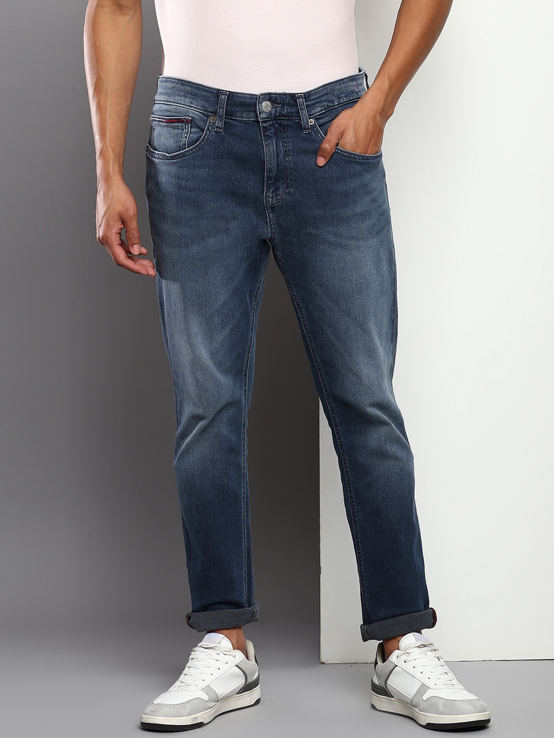 

Tommy Hilfiger Men Slim Fit Light Fade Jeans, Blue