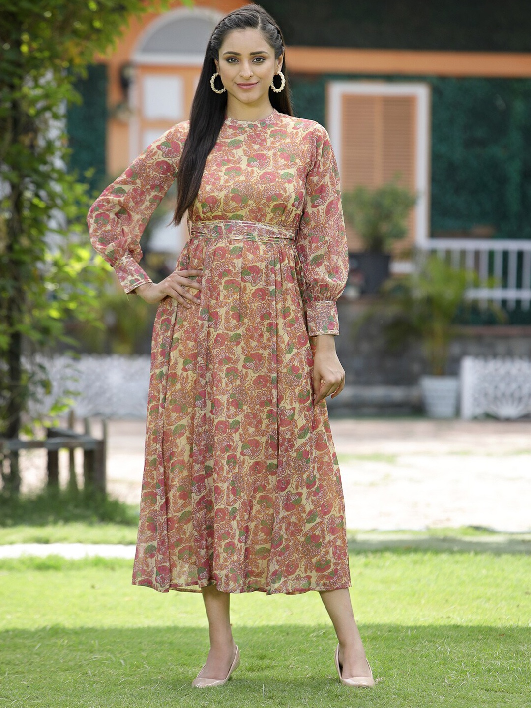 

Juniper Fuchsia & Green Printed Basic Jumpsuit