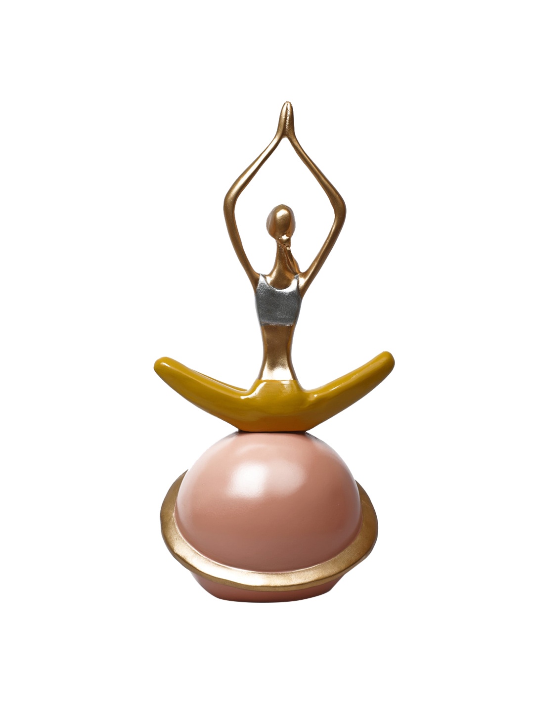 

TANSHA QUO Yellow & Gold-Toned Polyresin Figurine Showpiece