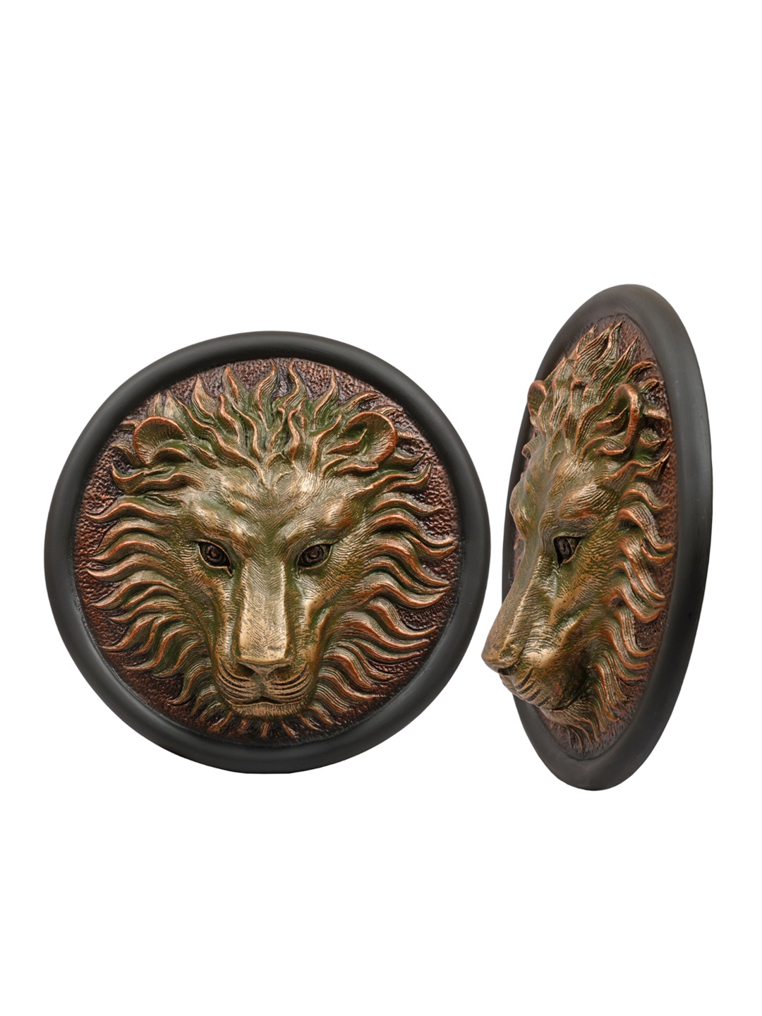 

TANSHA QUO Black & Gold Lion Head Wall Decor