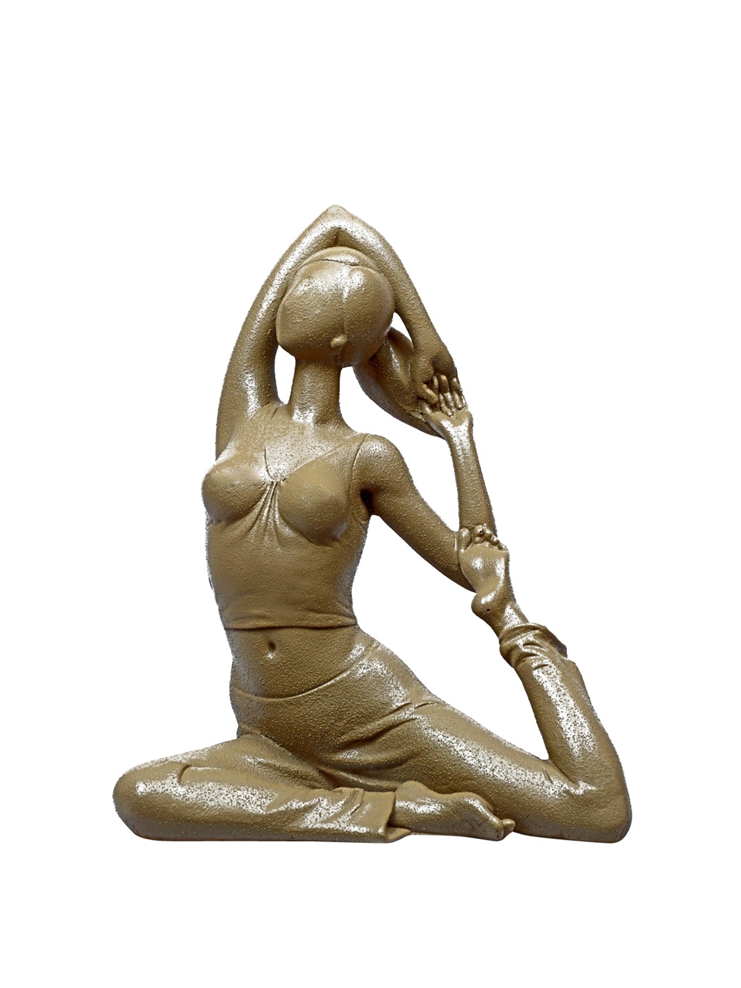 

TANSHA QUO Beige Solid Mermaid Pose Lady Yoga Showpiece