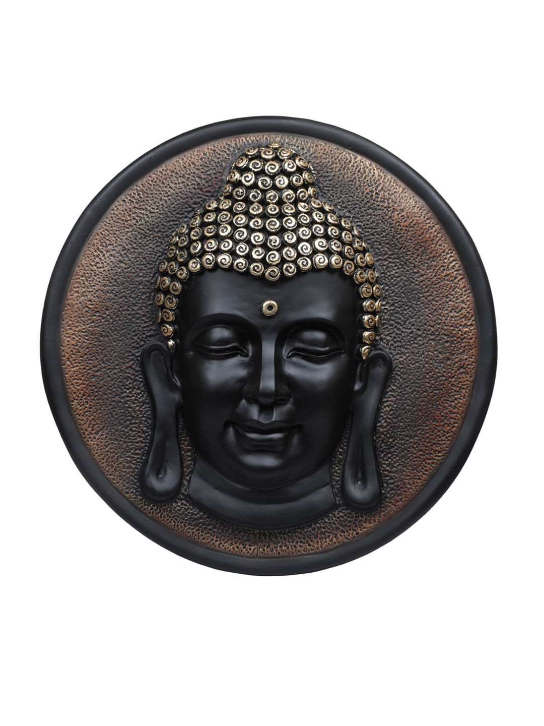

TANSHA QUO Black & Bronze-Toned Buddha Head Showpiece