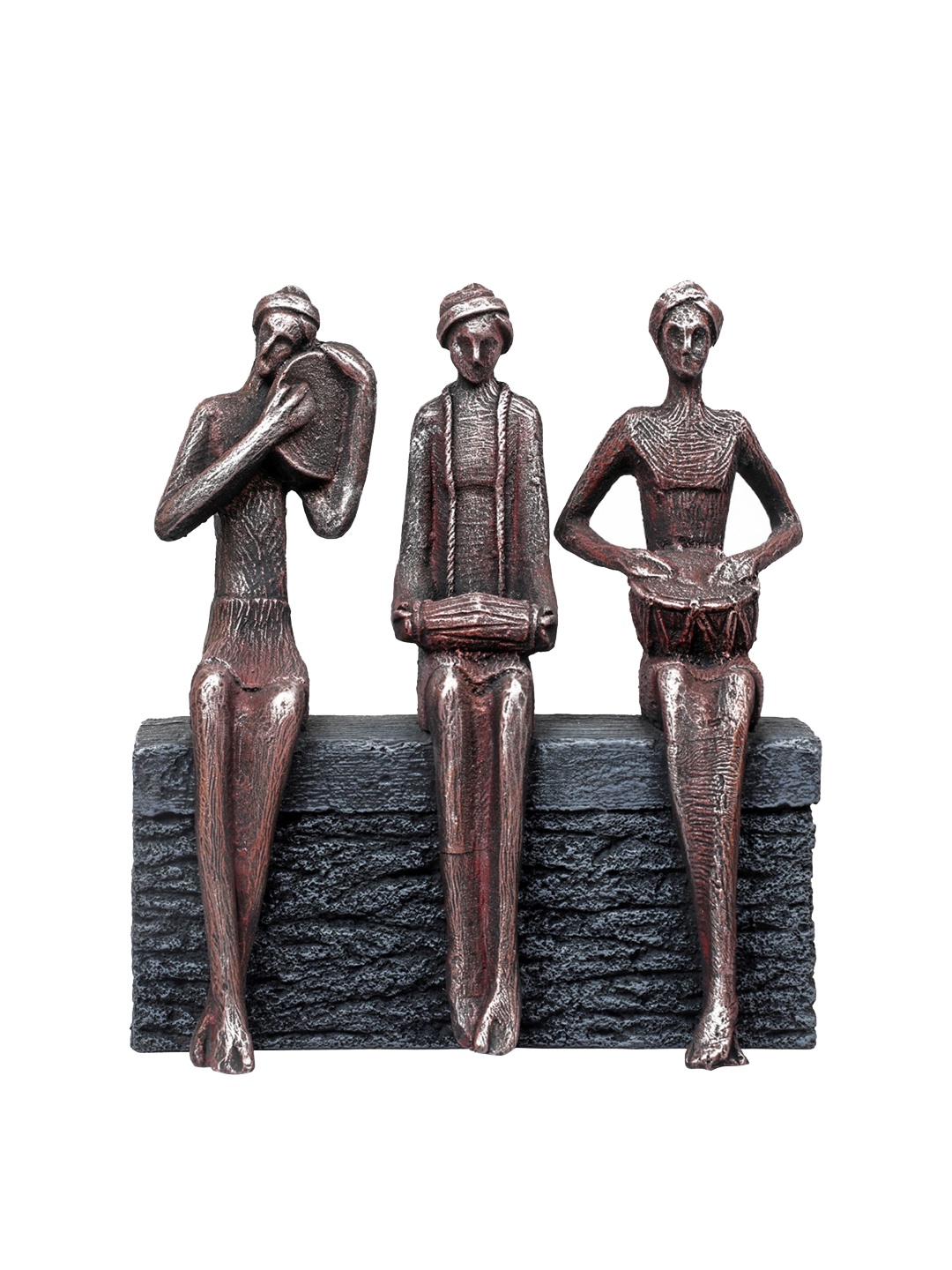 

TANSHA QUO Bronze-Toned & Grey Musical Human Figurine Showpiece