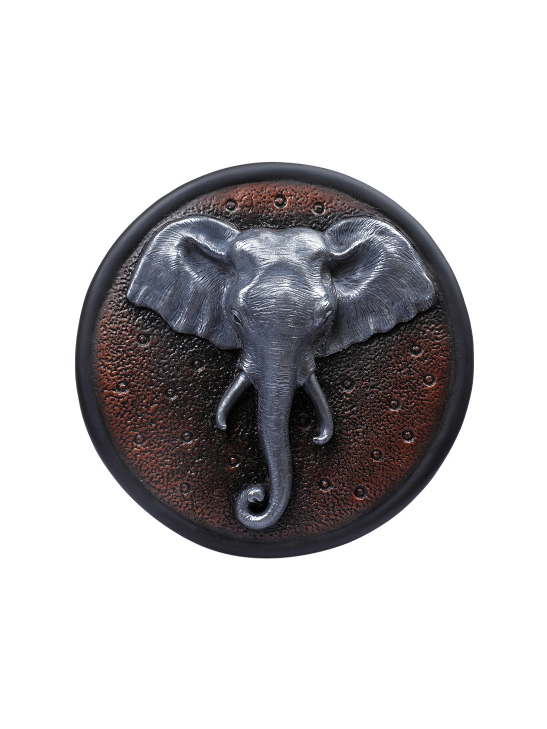 

TANSHA QUO Grey & Bronze Elephant Head Wall Art