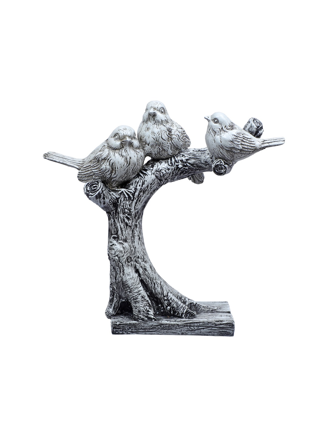 

TANSHA QUO White & Grey Bird Showpieces