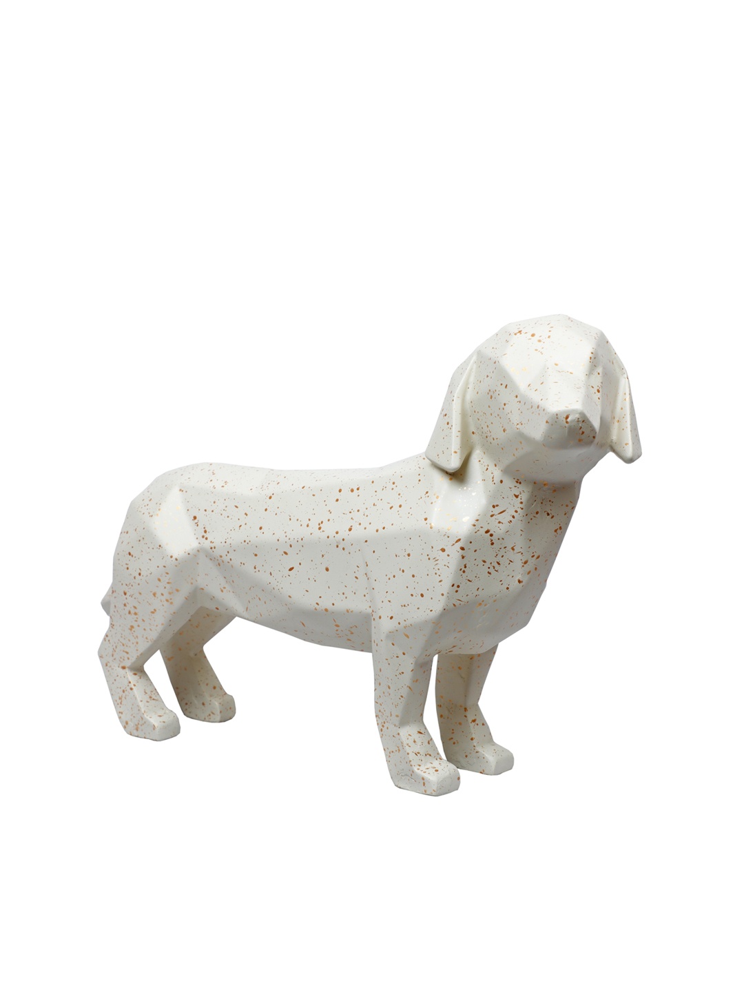 

TANSHA QUO White Geometrical Polyresin Showpiece