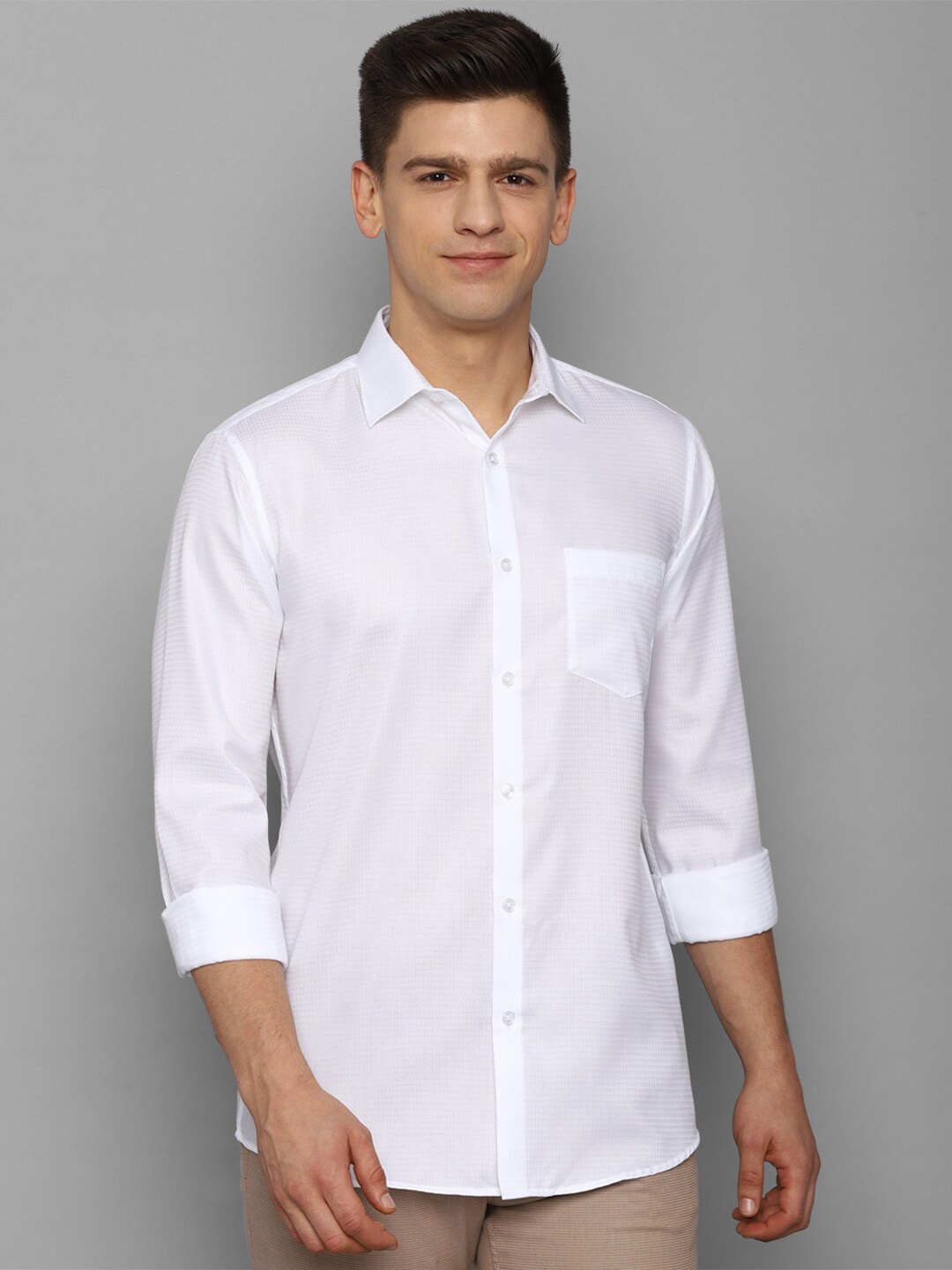 

Allen Solly Men White Slim Fit Casual Shirt