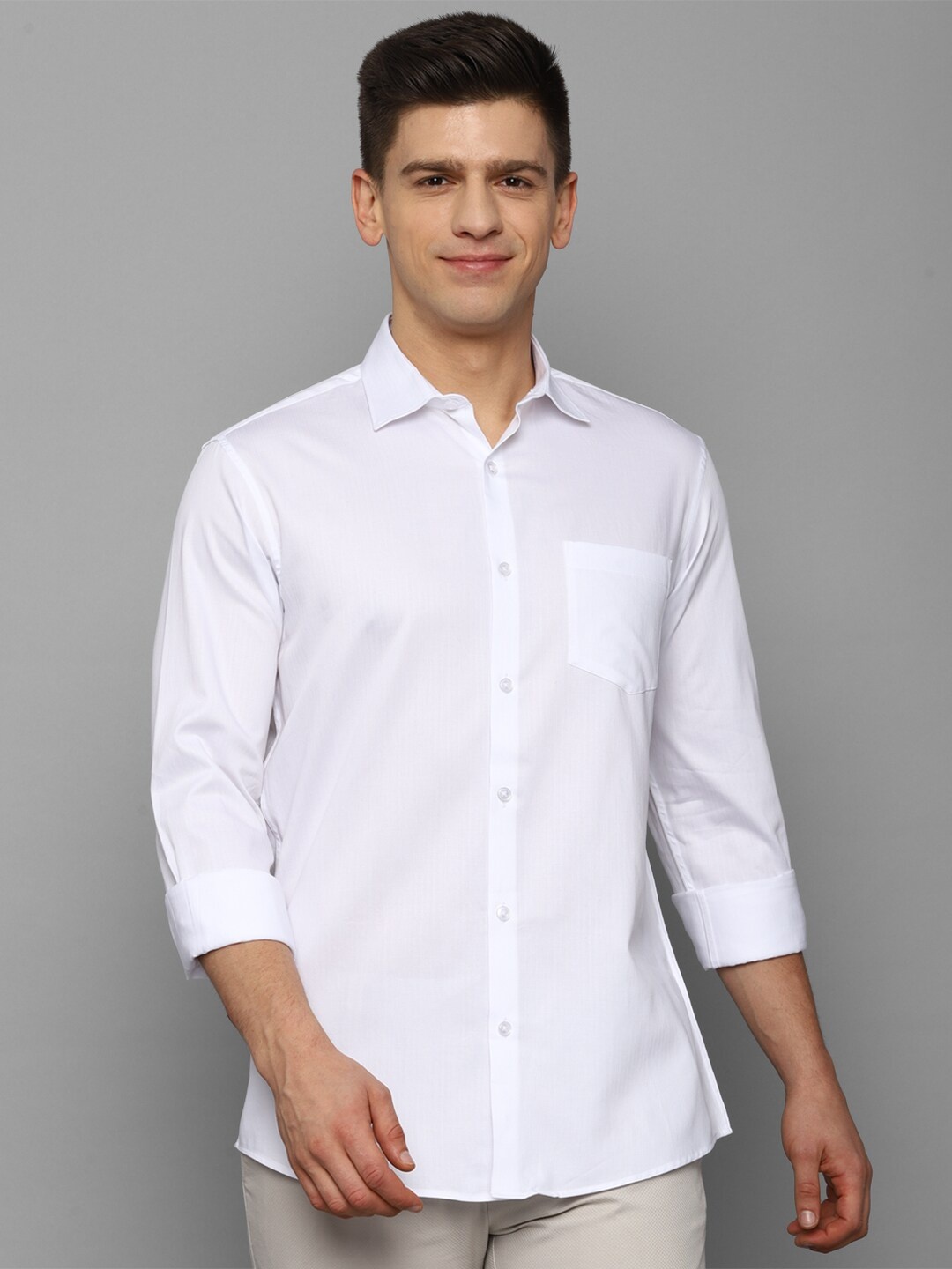 

Allen Solly Men White Slim Fit Casual Shirt