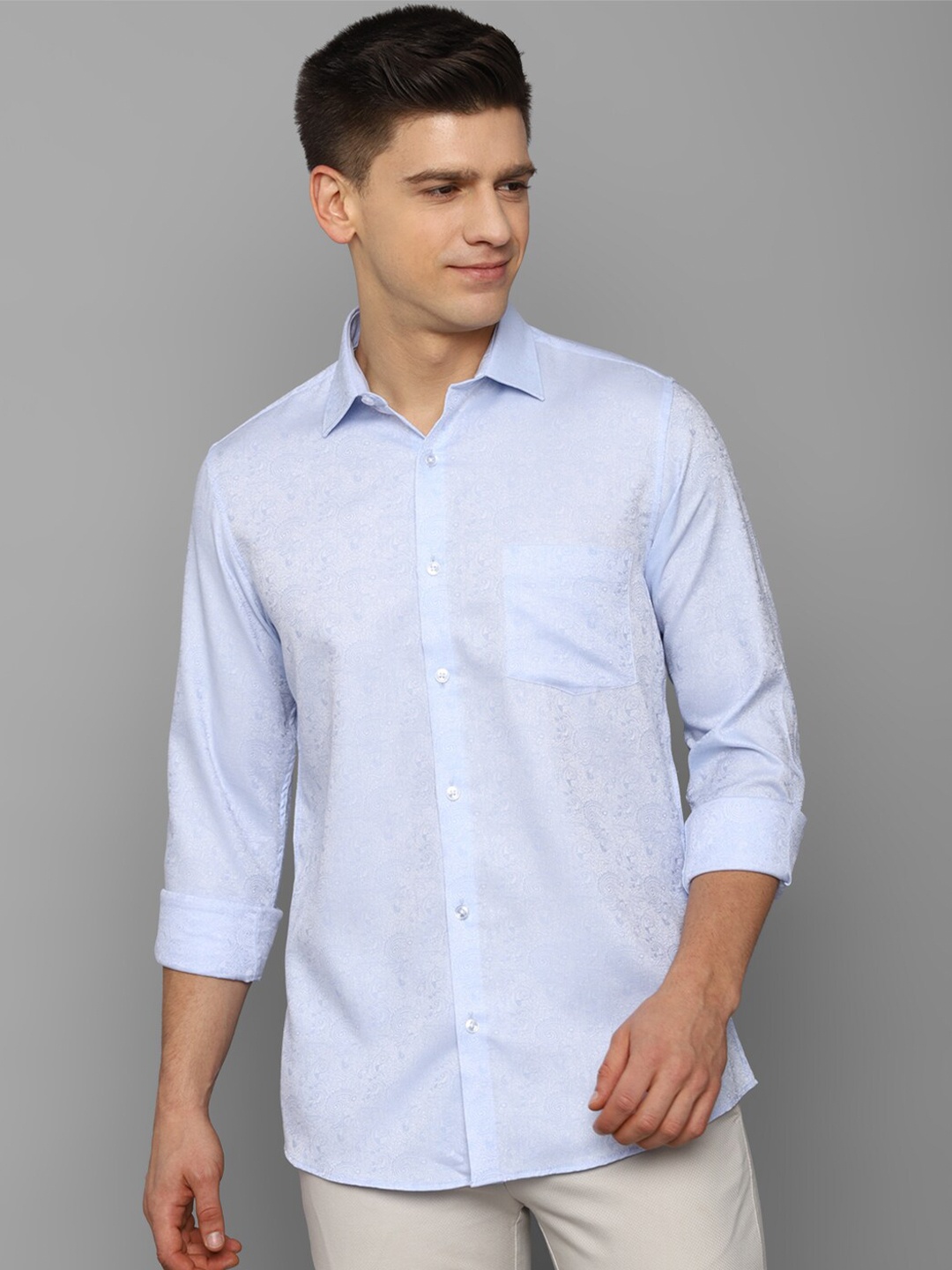 

Allen Solly Men Blue Slim Fit Printed Casual Shirt