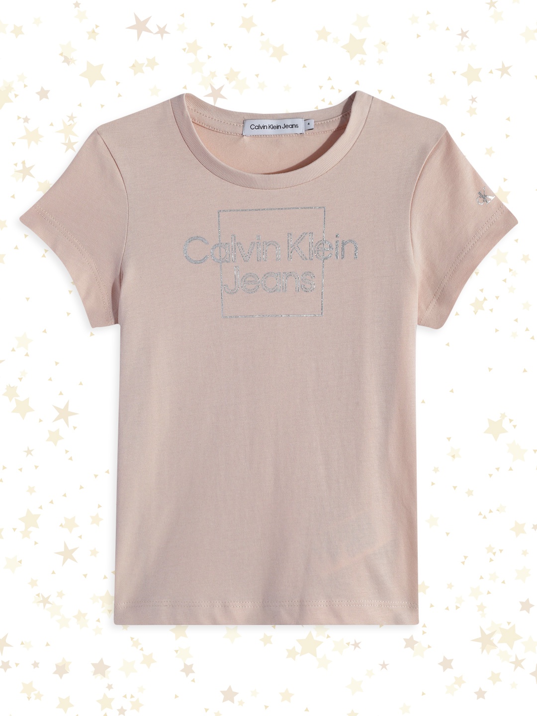 

Calvin Klein Jeans Girls Pink Printed Pure Cotton T-shirt