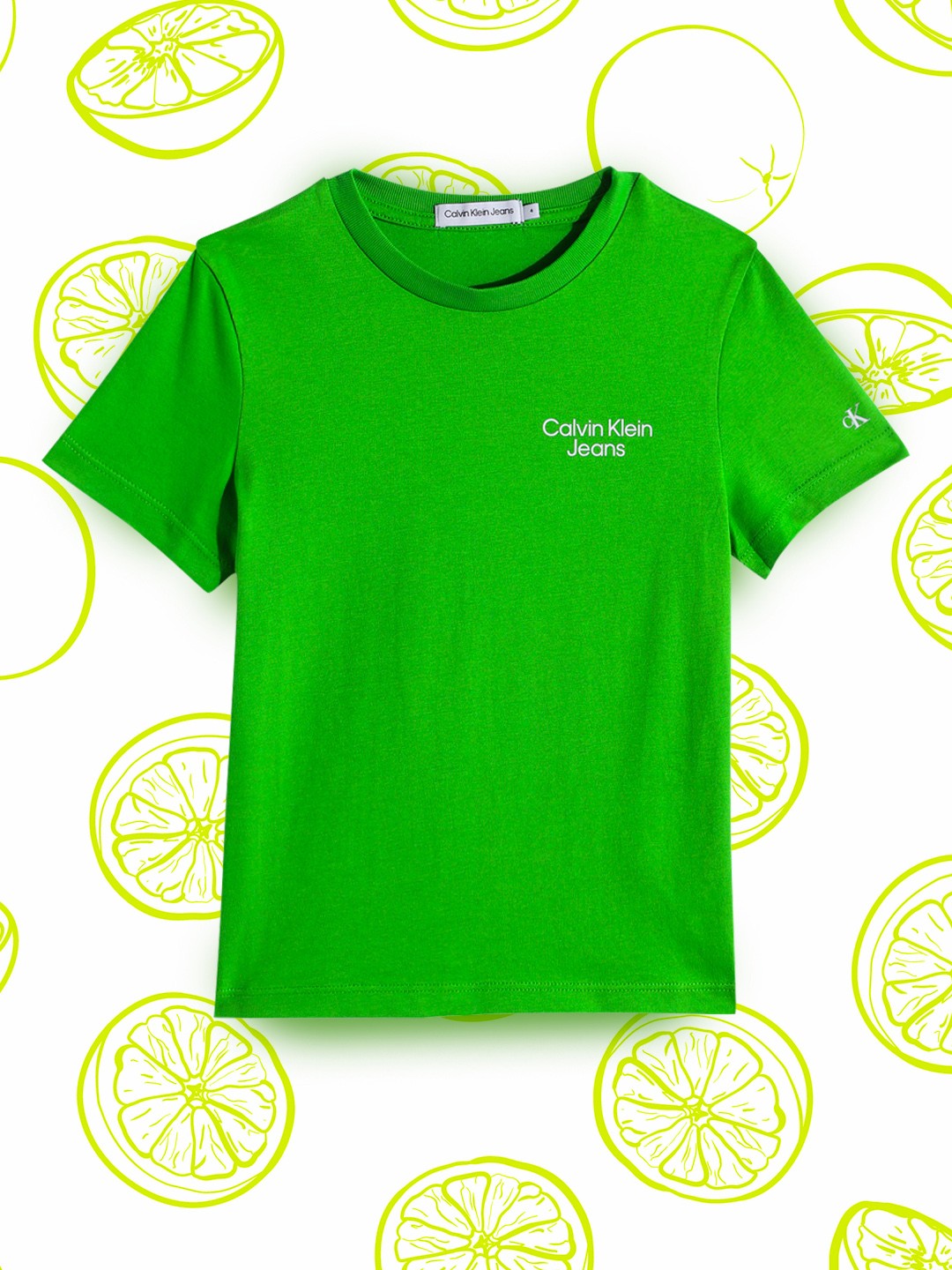 

Calvin Klein Jeans Boys Green Solid Pure Cotton T-shirt