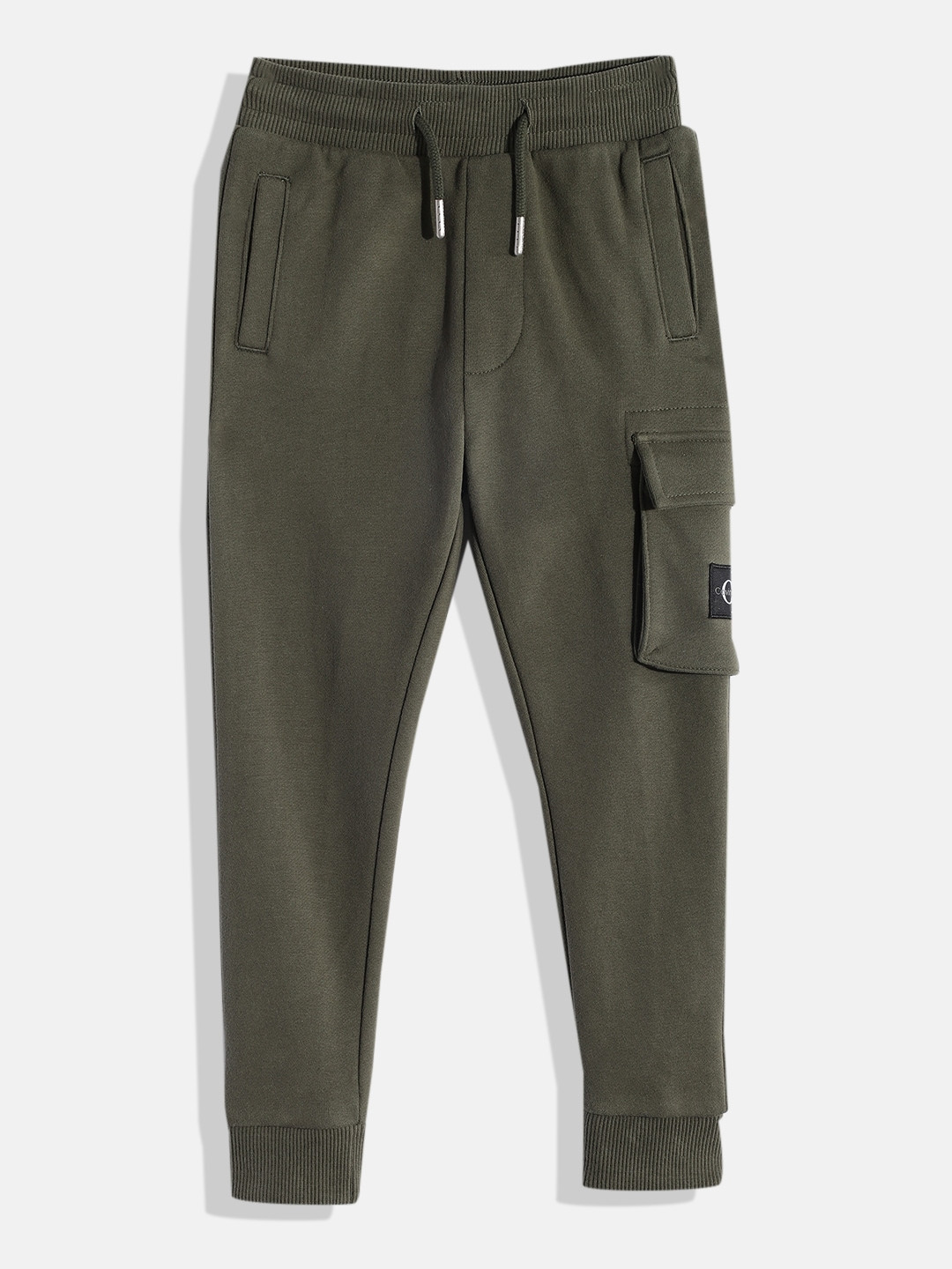 

Calvin Klein Jeans Boys Olive Green Cargo Style Joggers