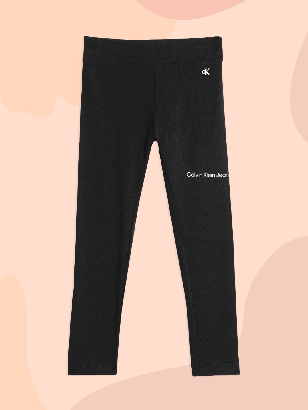 

Calvin Klein Jeans Girls Solid Leggings, Black