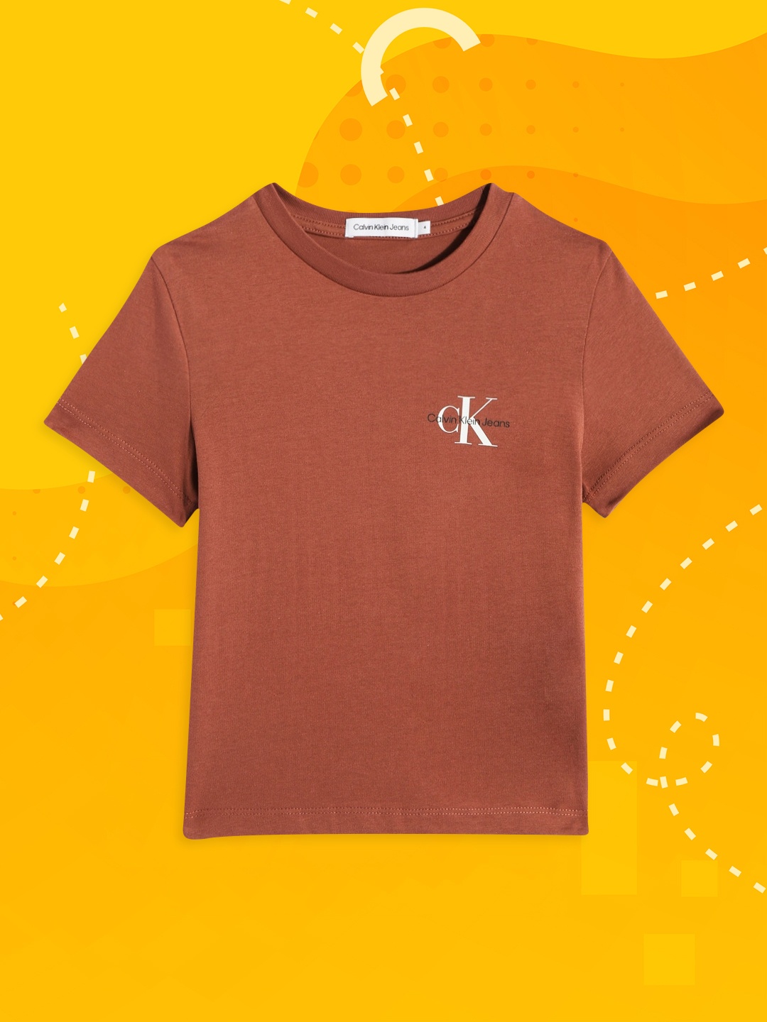

Calvin Klein Jeans Boys Maroon Organic Cotton T-shirt