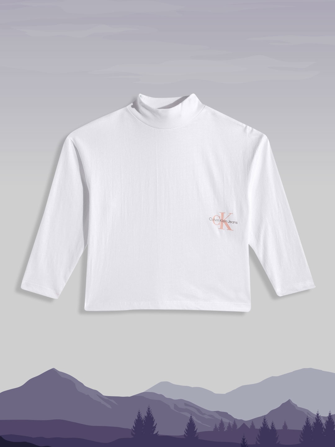 

Calvin Klein Jeans Girls White Solid Pure Cotton T-shirt