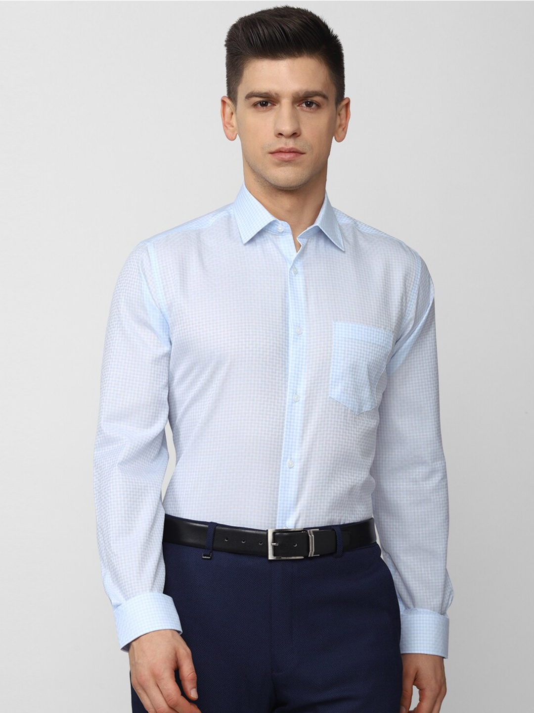 

Van Heusen Men Blue Formal Shirt