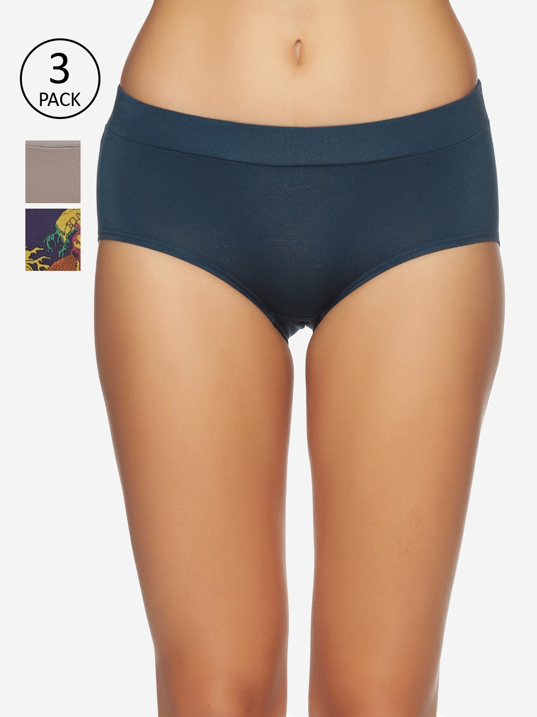 

Tailor & Circus Women Pack Of 3 Assorted Hipster Briefs