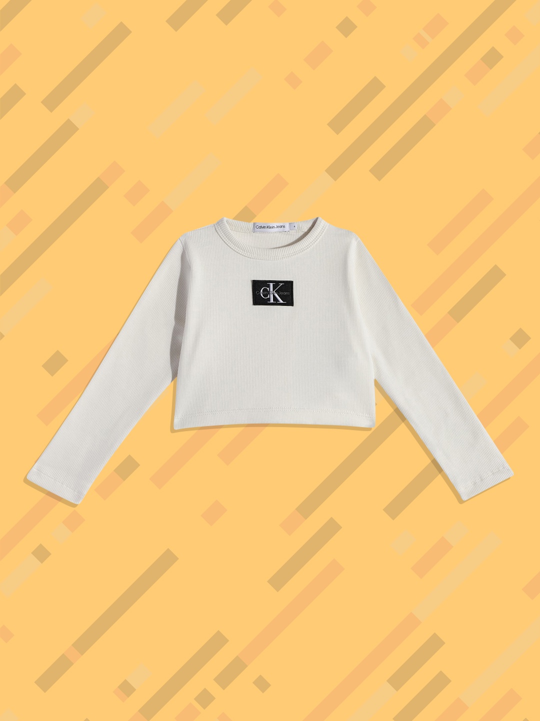 

Calvin Klein Jeans Girls Off White Solid T-shirt