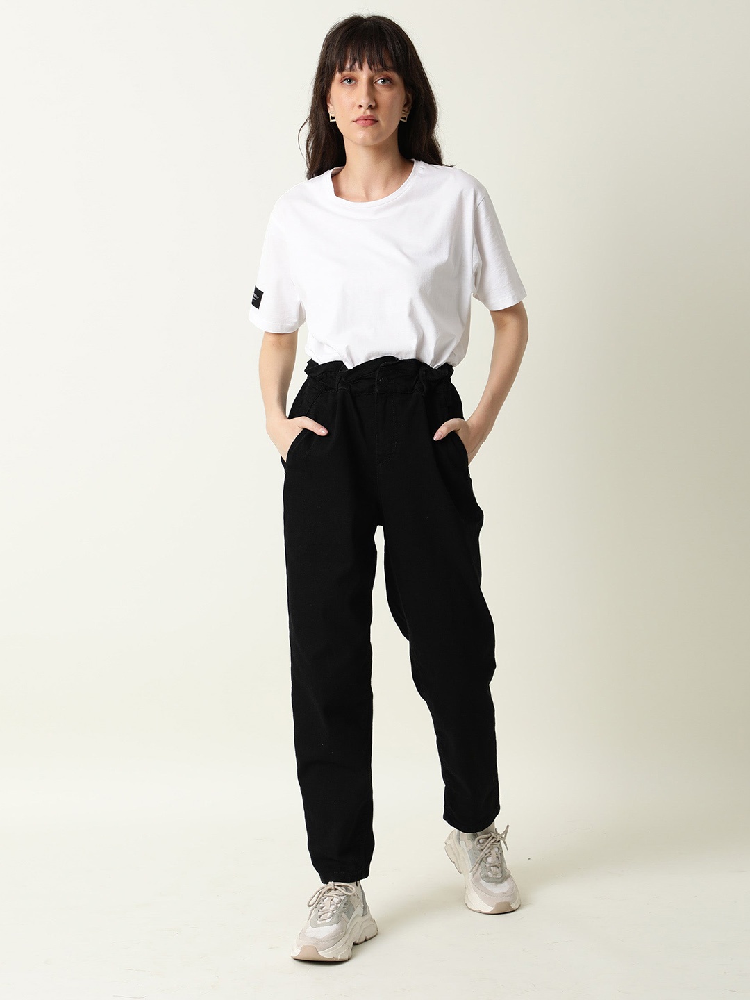 

RAREISM Women Black High-Rise Jeans