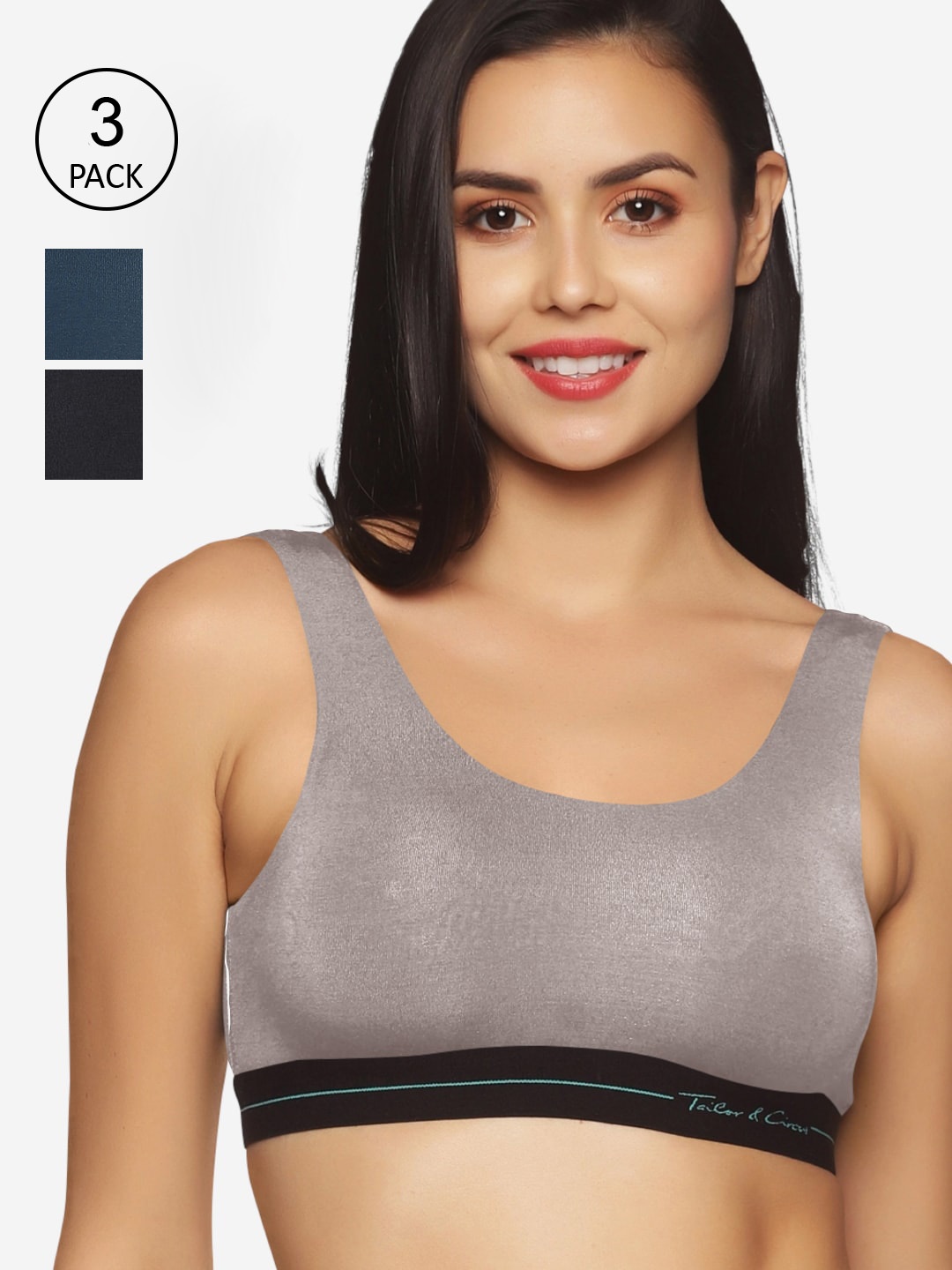 

Tailor & Circus Women Multi Bra, Grey