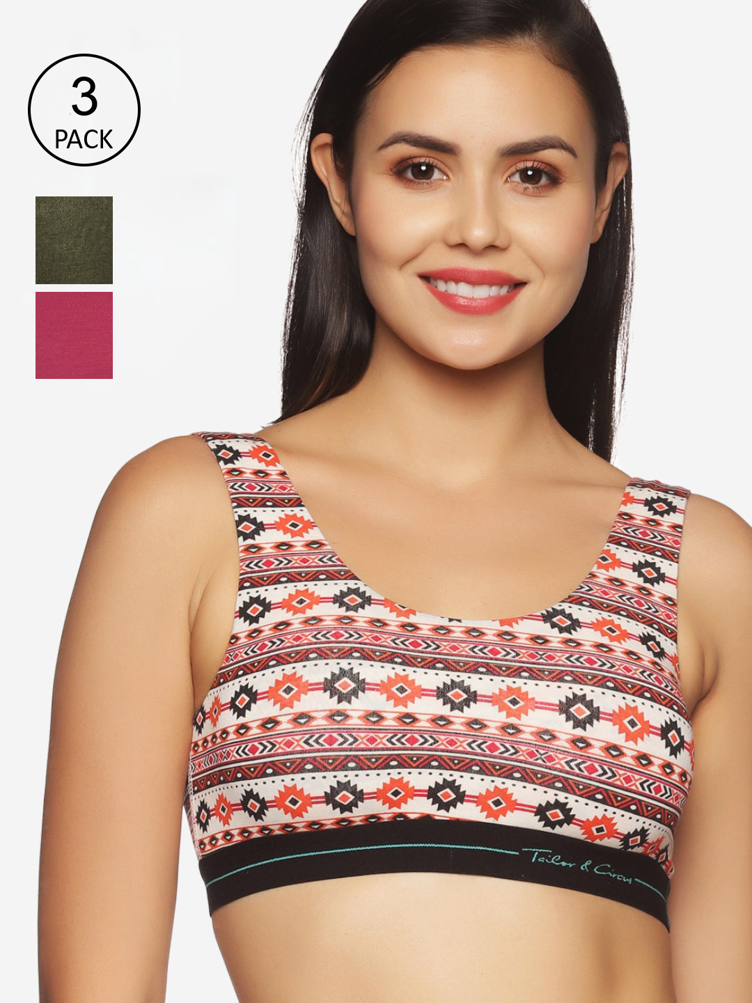 

Tailor & Circus Women Multi Bra, Burgundy