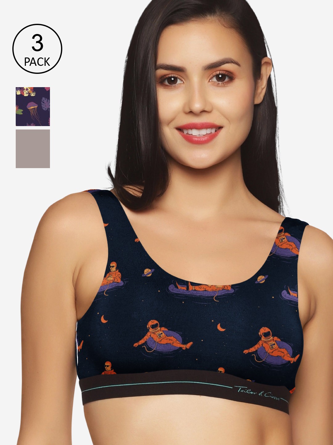 

Tailor & Circus Women Multi Bra, Navy blue