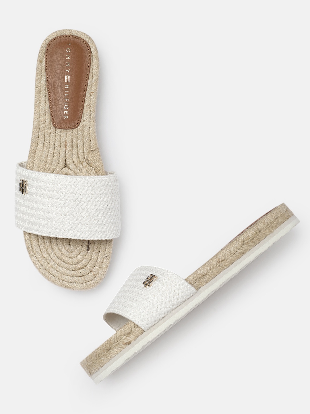 

Tommy Hilfiger Women White Solid Sliders