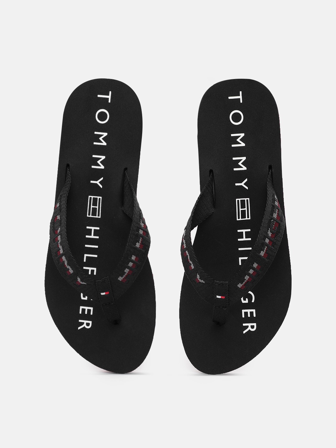 

Tommy Hilfiger Women Navy Blue & Black Brand Logo Design Thong Flip-Flops