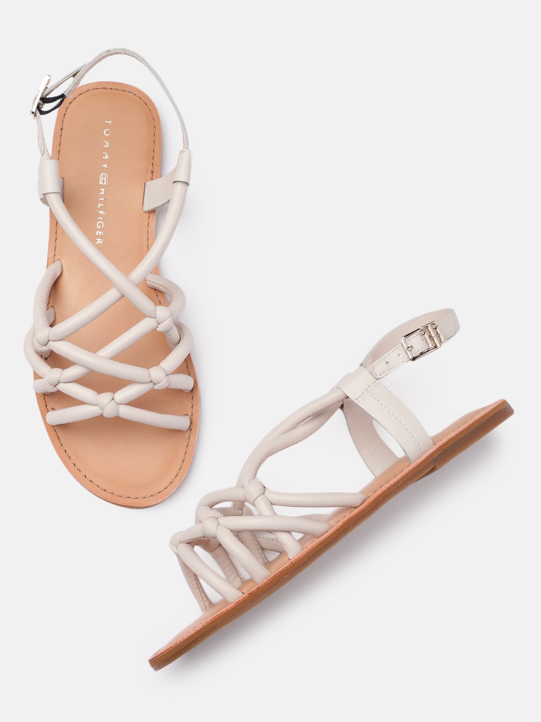 

Tommy Hilfiger Women Off White Open Toe Flats