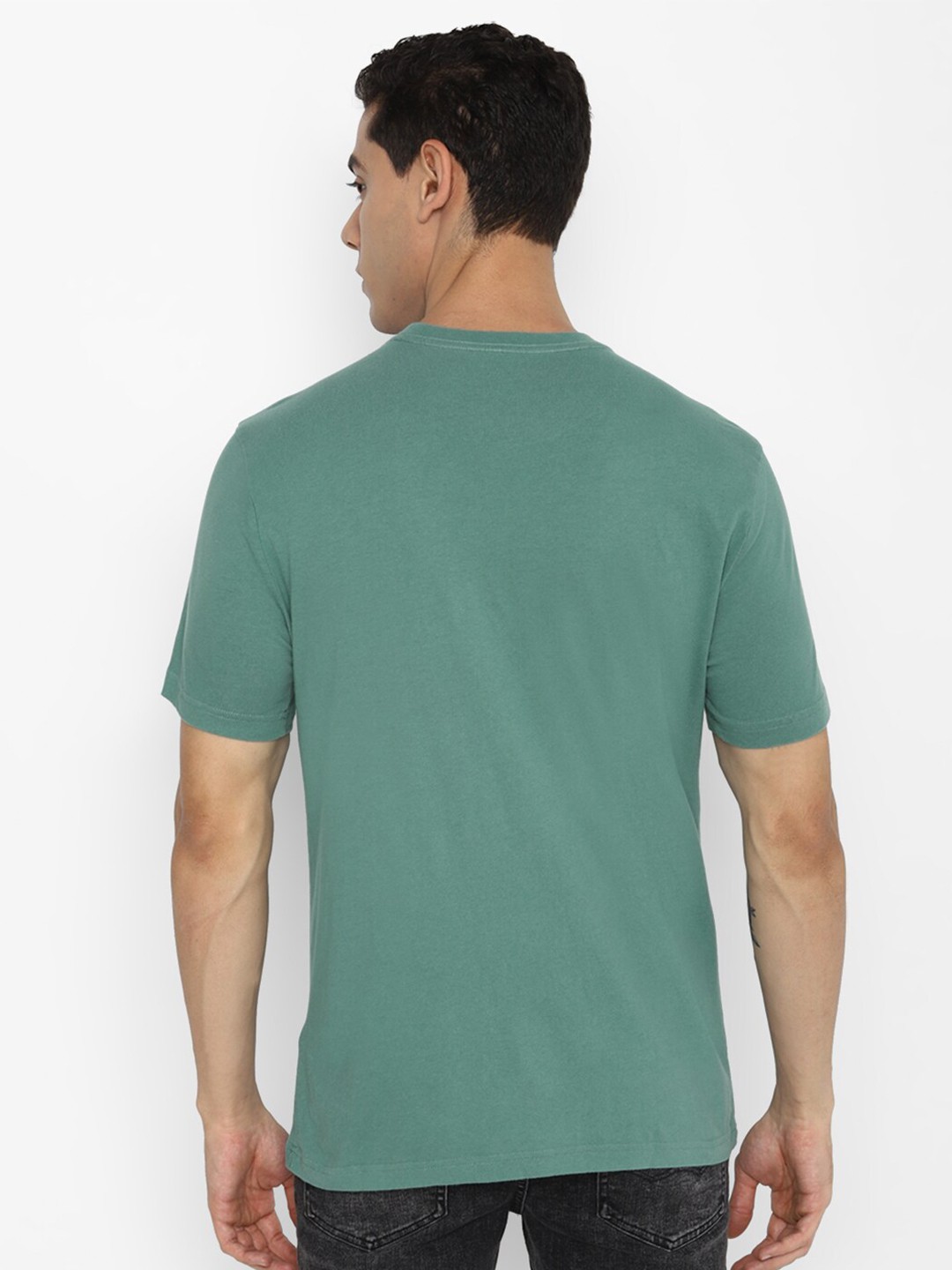 

AMERICAN EAGLE OUTFITTERS Men Green Typography Printed Applique T-shirt