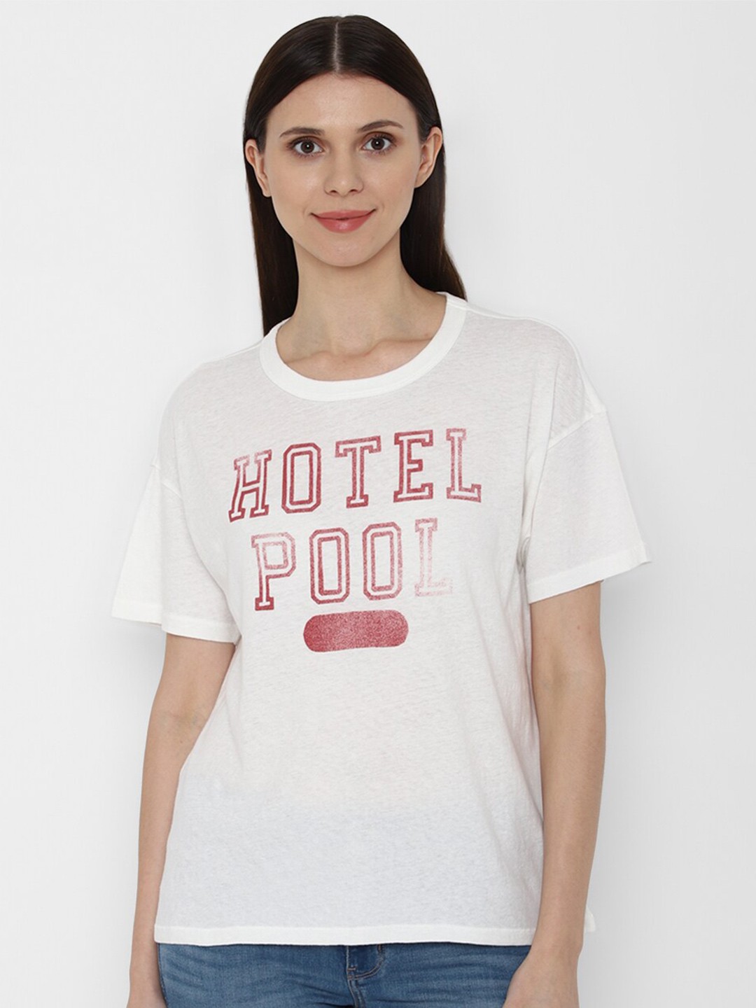 

AMERICAN EAGLE OUTFITTERS Women White T-shirt