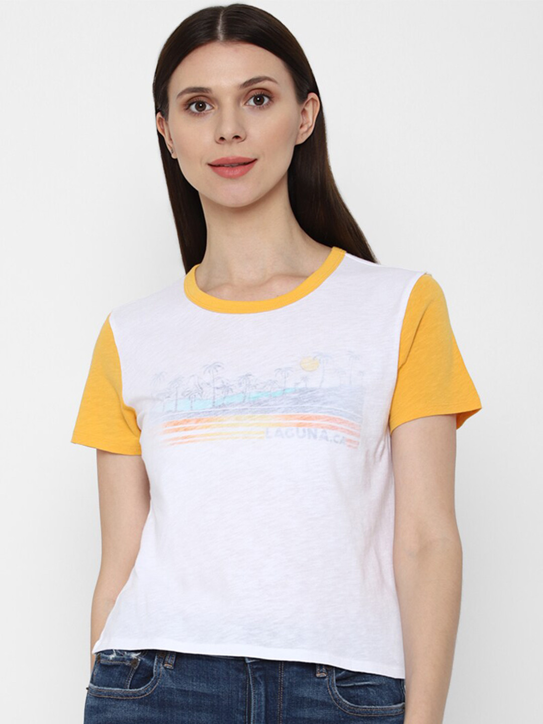 

AMERICAN EAGLE OUTFITTERS Women White Typography T-shirt