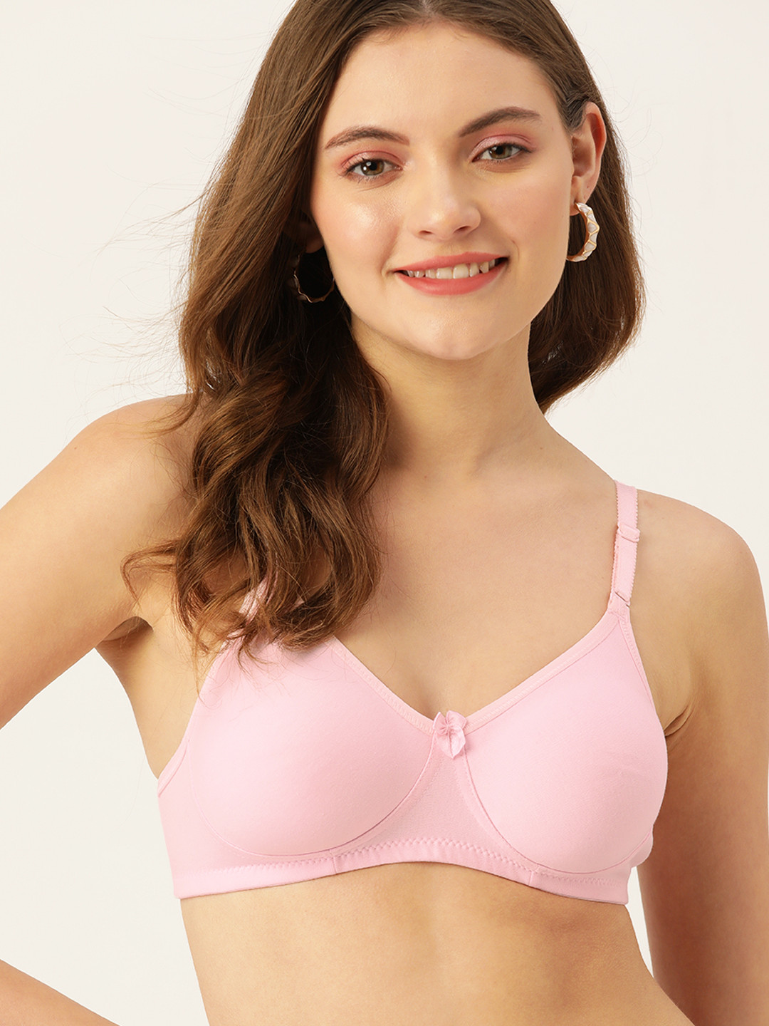 

DressBerry Pink Solid Bra