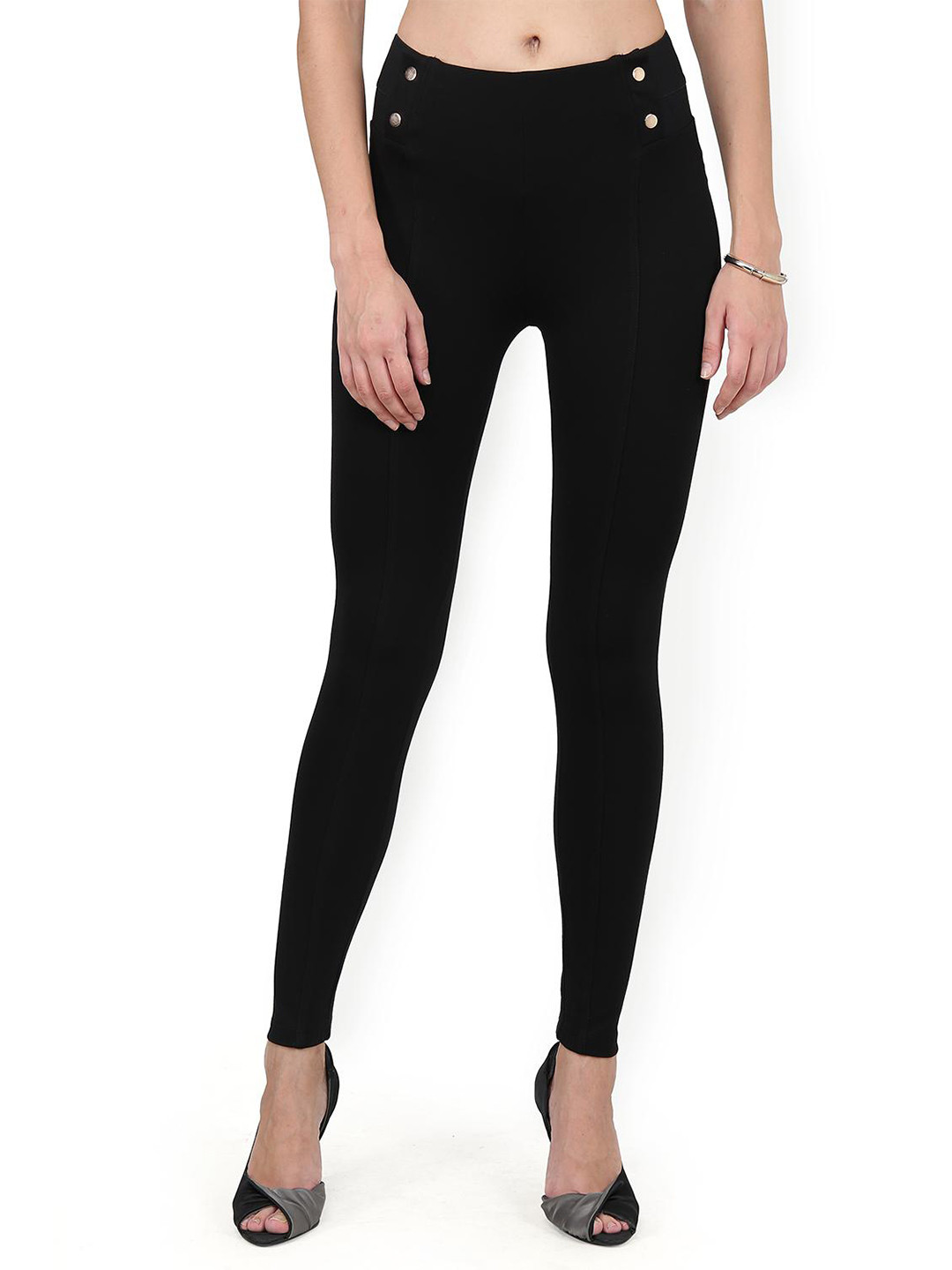 

Lakshita Women Black Solid Jeggings