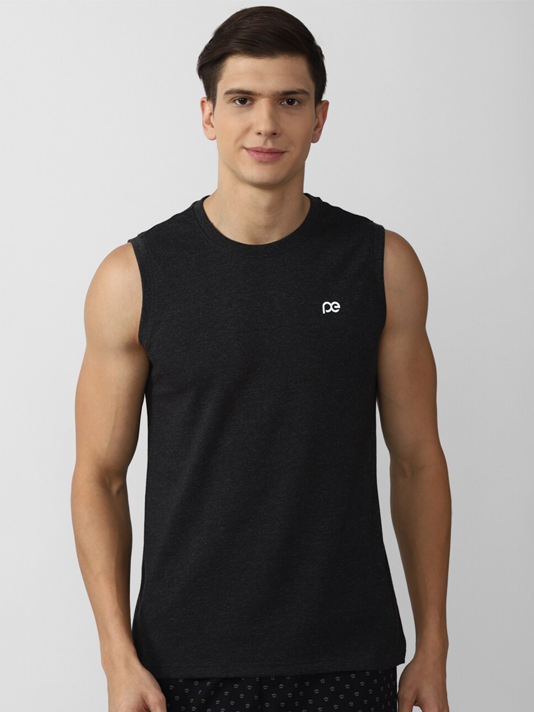 

Peter England Men Black T-shirt